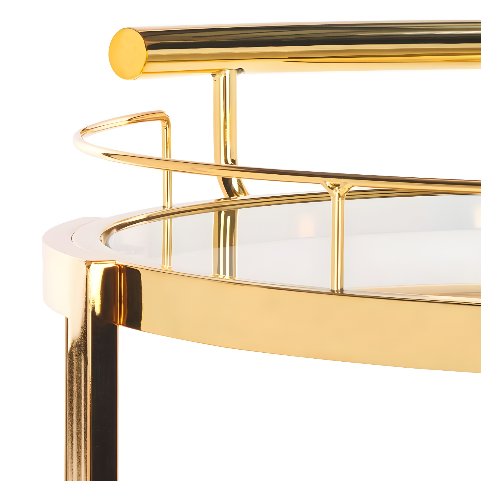 Rio 3 Tier Round Bar Cart - BCT8002A - Gold/Tea - Safavieh