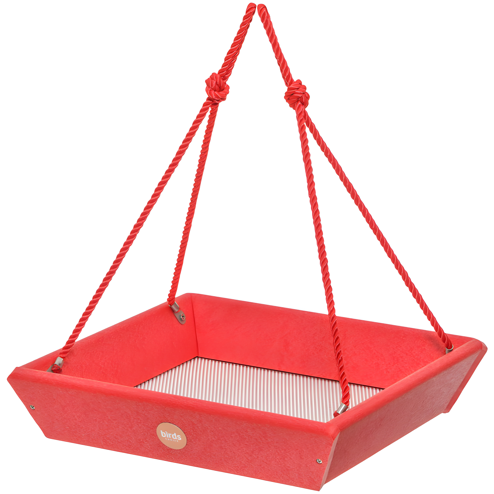 Birds Choice Birds Choice 11.25" Color Pop Collection Recycled Plastic Hanging Tray Bird Feeder, Yellow