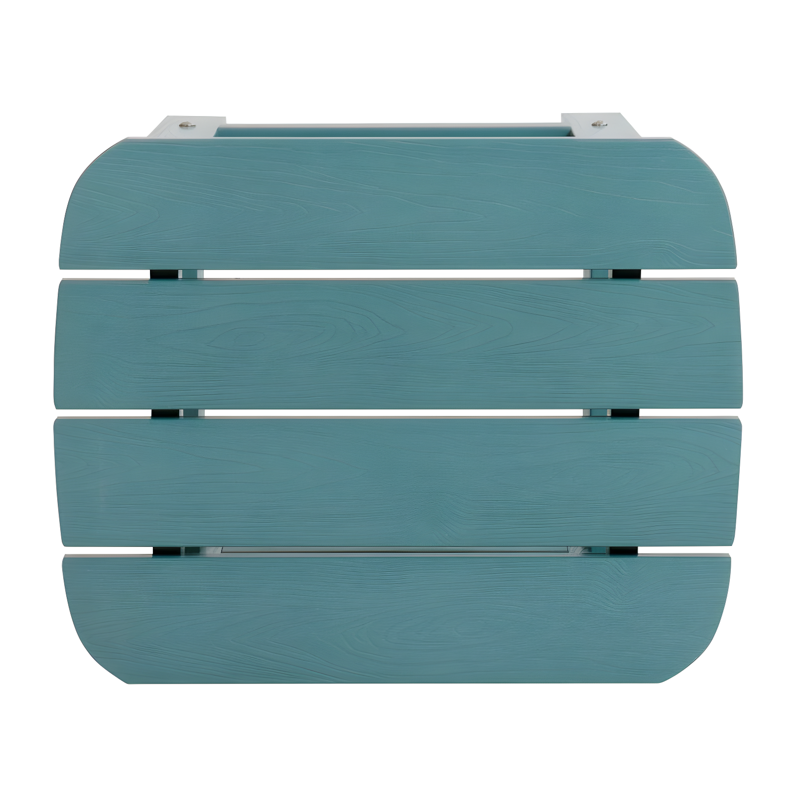 Flash Furniture Charlestown All-Weather Poly Resin Wood Adirondack Side Table in Sea Foam