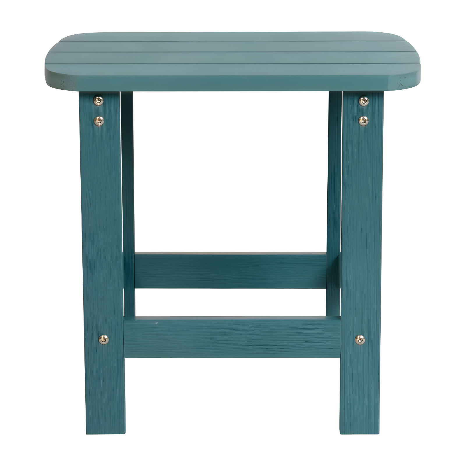 Flash Furniture Charlestown All-Weather Poly Resin Wood Adirondack Side Table in Sea Foam