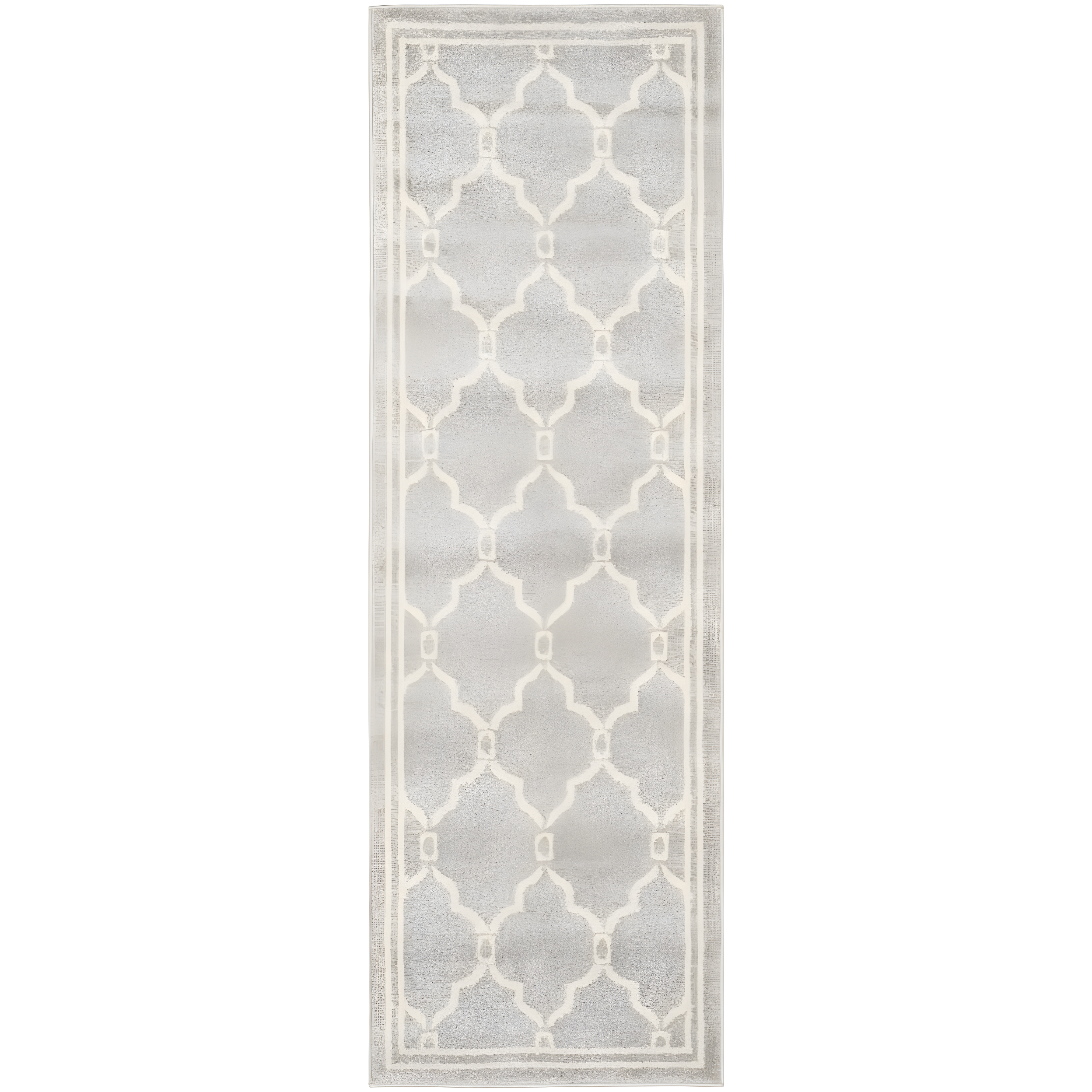 Amherst AMT414 Power Loomed Indoor Runner Rug - Light Grey/Ivory - 2'3"x11' - Safavieh