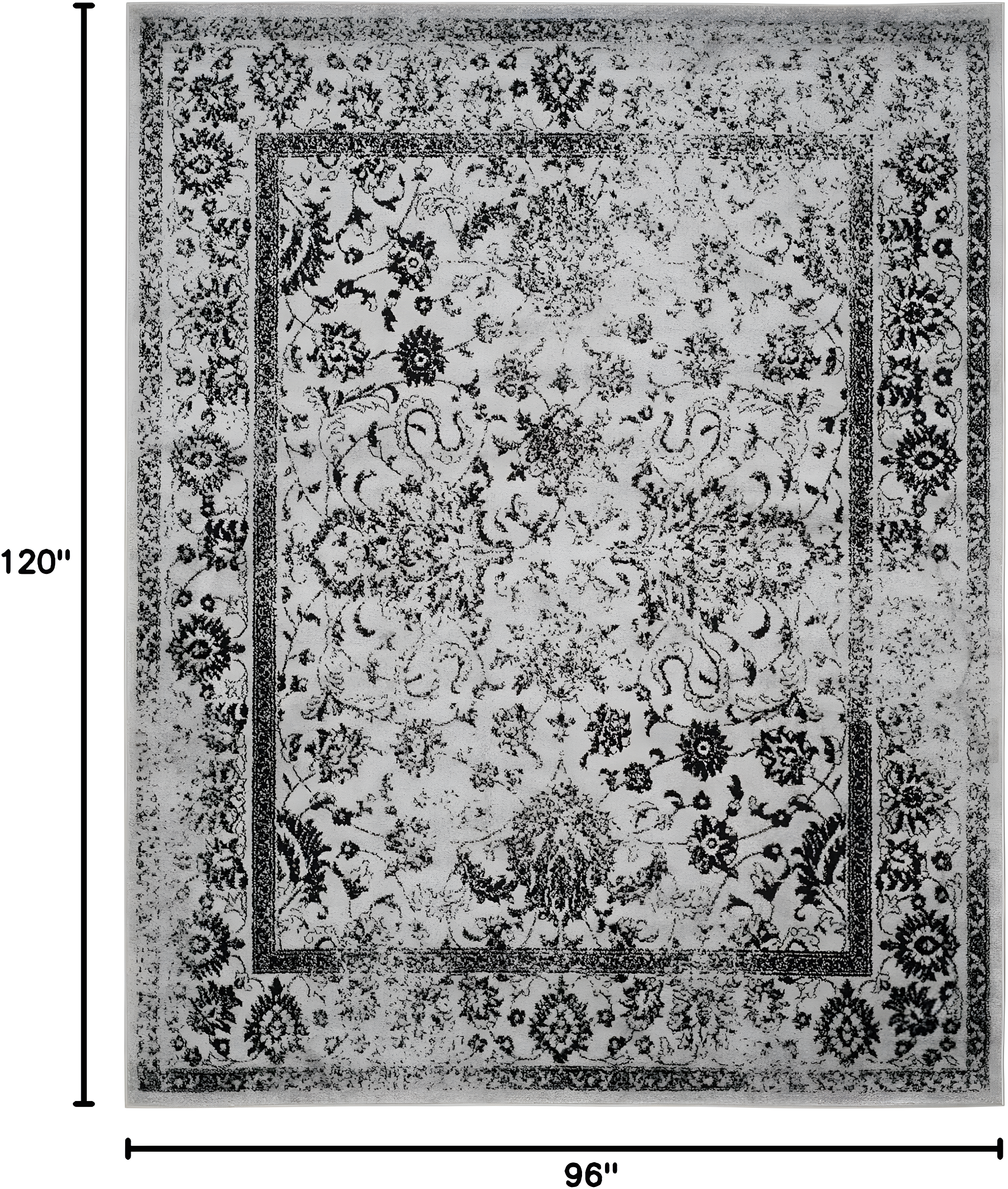 Adirondack ADR109 Machine Made Indoor Area Rug - Grey/Black - 8'x10' - Safavieh