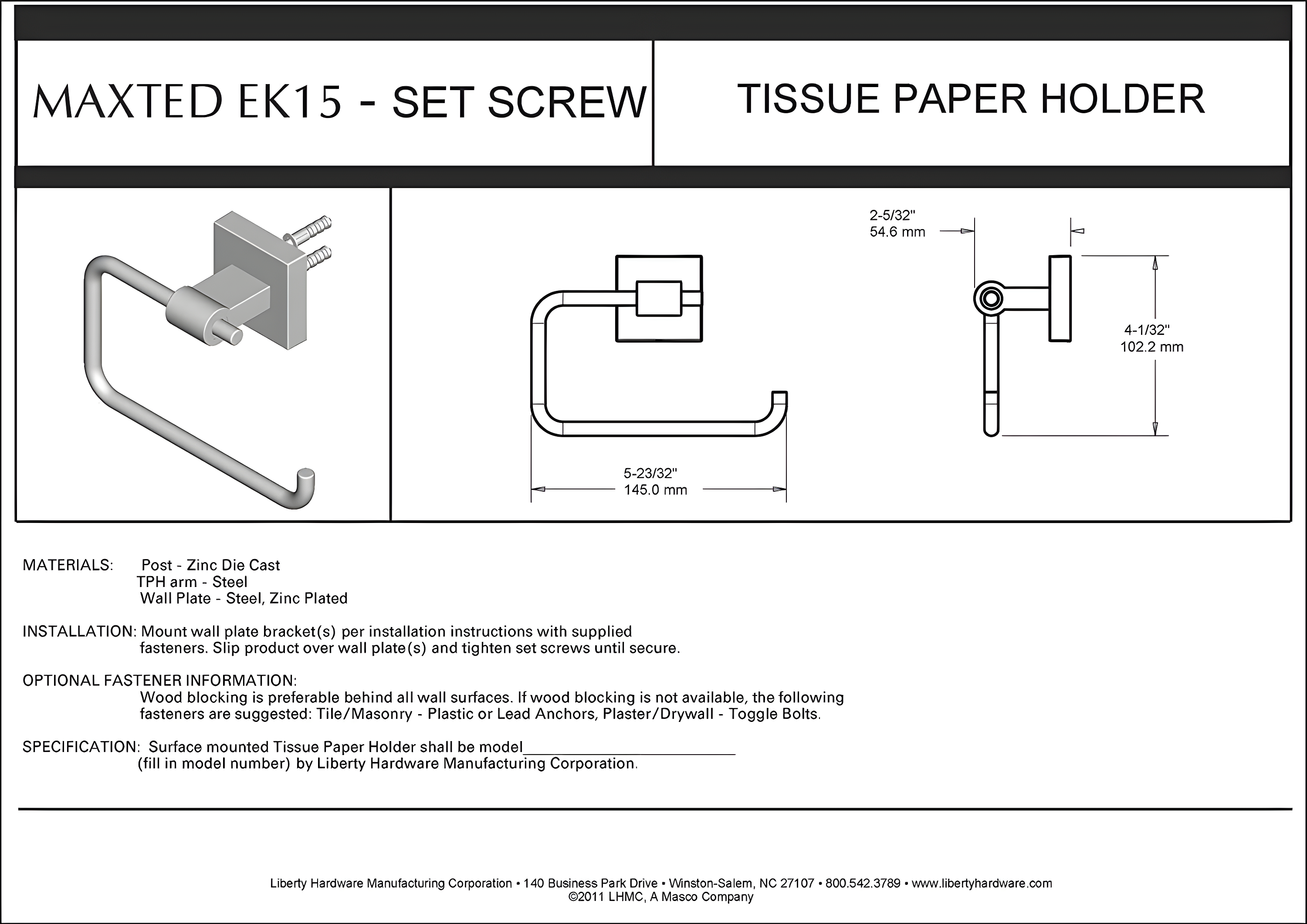 Maxted Wall Mount Toilet Paper Holder