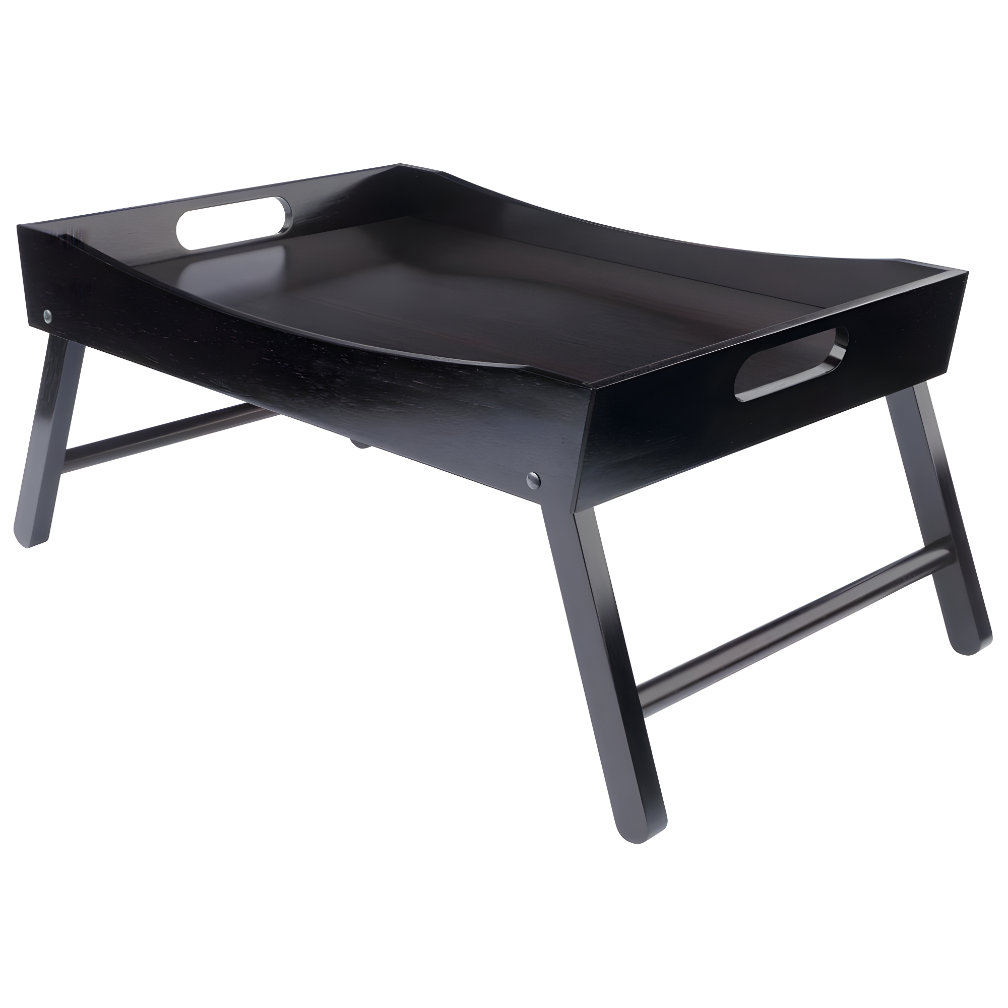 Winsome Benito Breakfast Tray in Espresso Finish: Wood Composite Bed & Serving Tray, Rectangle, 24.41" x 14.96"
