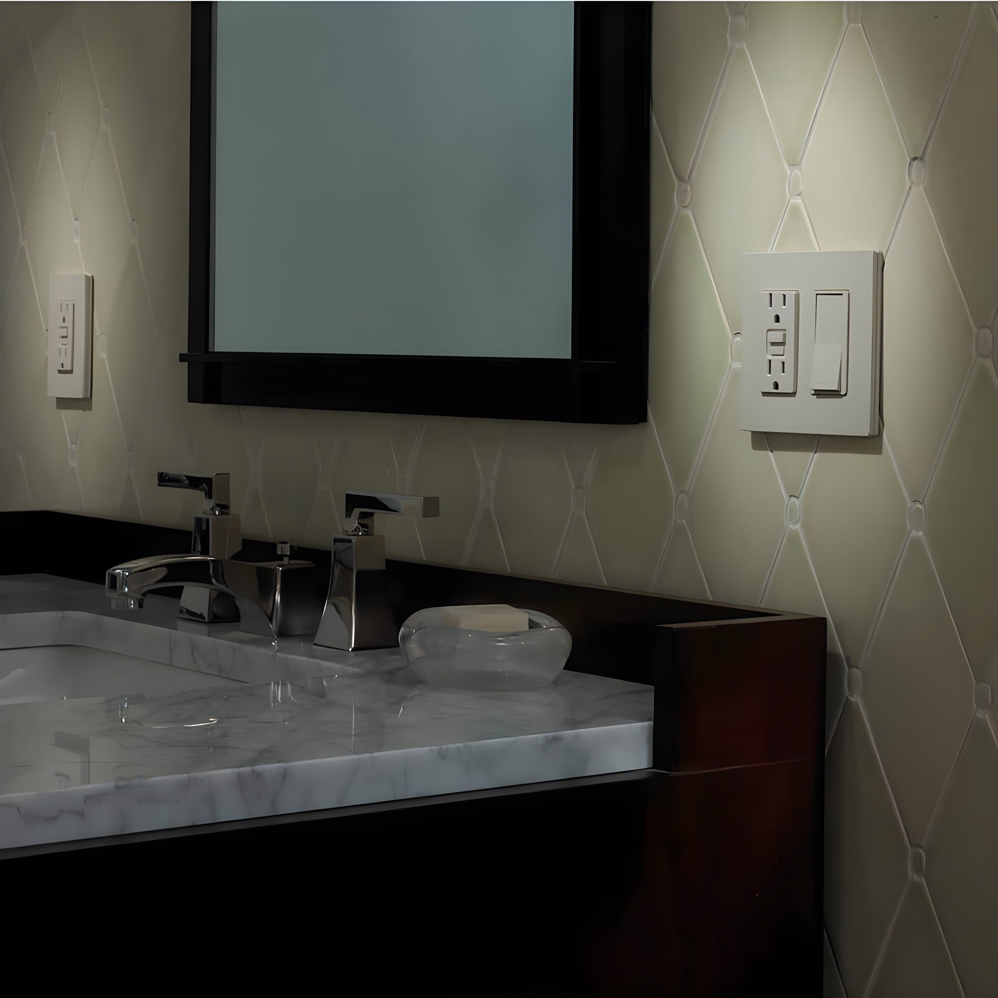Lutron Lutron White Dual Gang Rocker Plastic Decorator Faceplate 1 pk