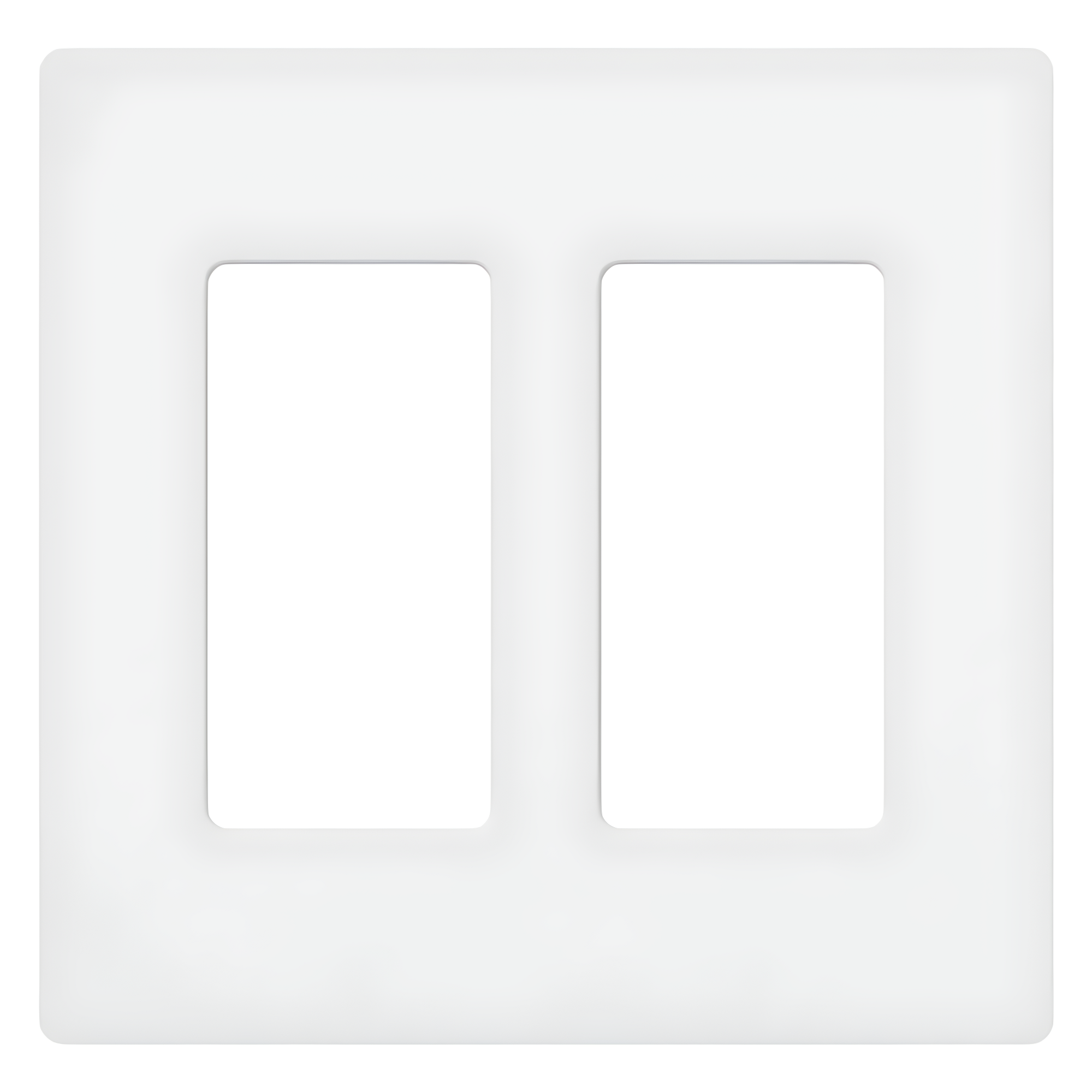 Lutron Lutron White Dual Gang Rocker Plastic Decorator Faceplate 1 pk