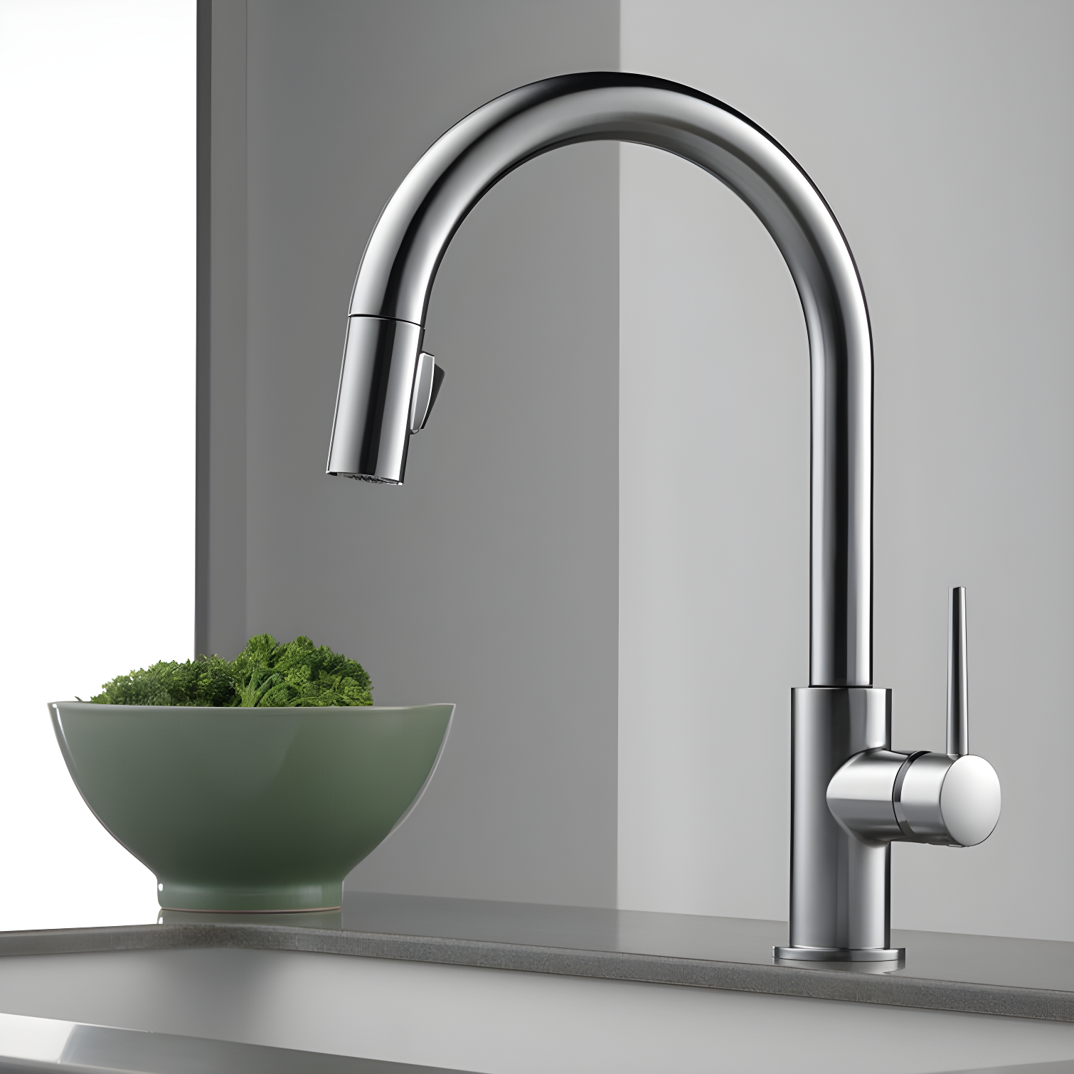 Trinsic Pull Down Sprayer Kitchen Sink Faucet, Single Handle Kitchen Faucet