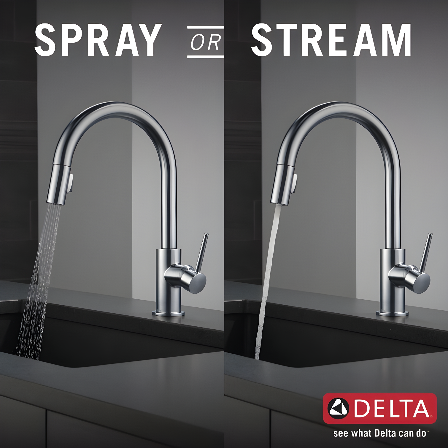 Trinsic Pull Down Sprayer Kitchen Sink Faucet, Single Handle Kitchen Faucet