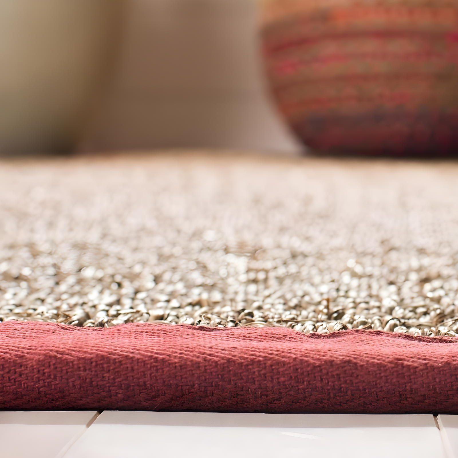 Natural Fiber NF114 Power Loomed Indoor Area Rug - Natural/Red - 4'x6' - Safavieh.