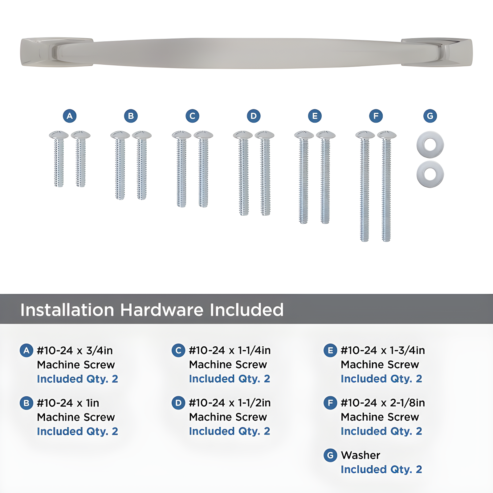 Amerock Highland Ridge 12 inch (305mm) Center-to-Center Polished Nickel Appliance Pull