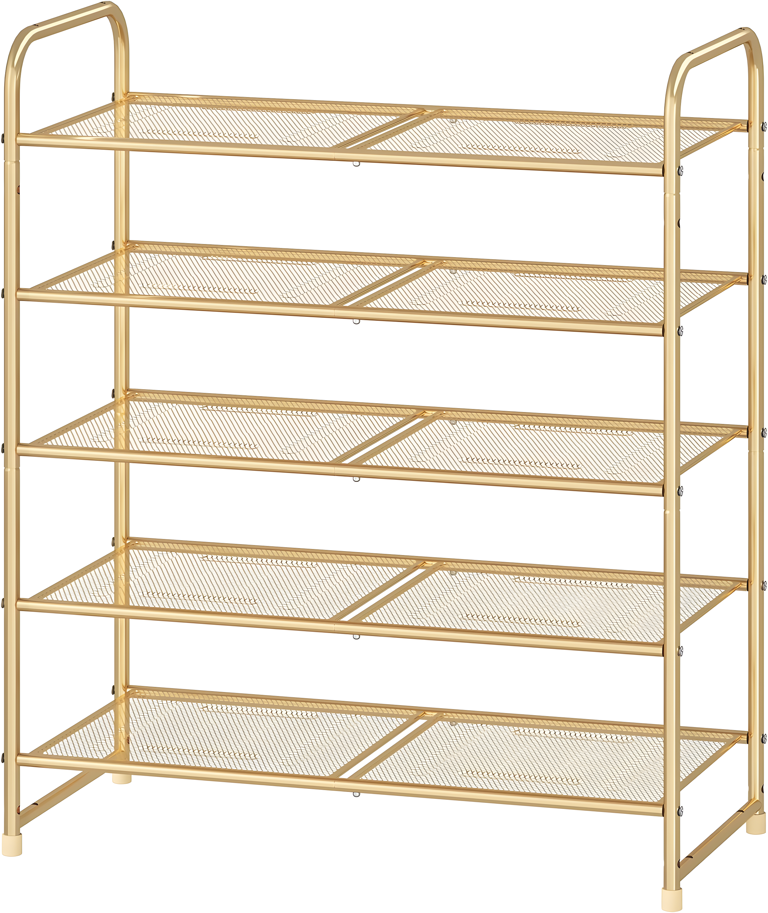 Rebrilliant 5-Tier Stackable Shoe Rack, Expandable & Adjustable Shoe Organizer Storage Shelf