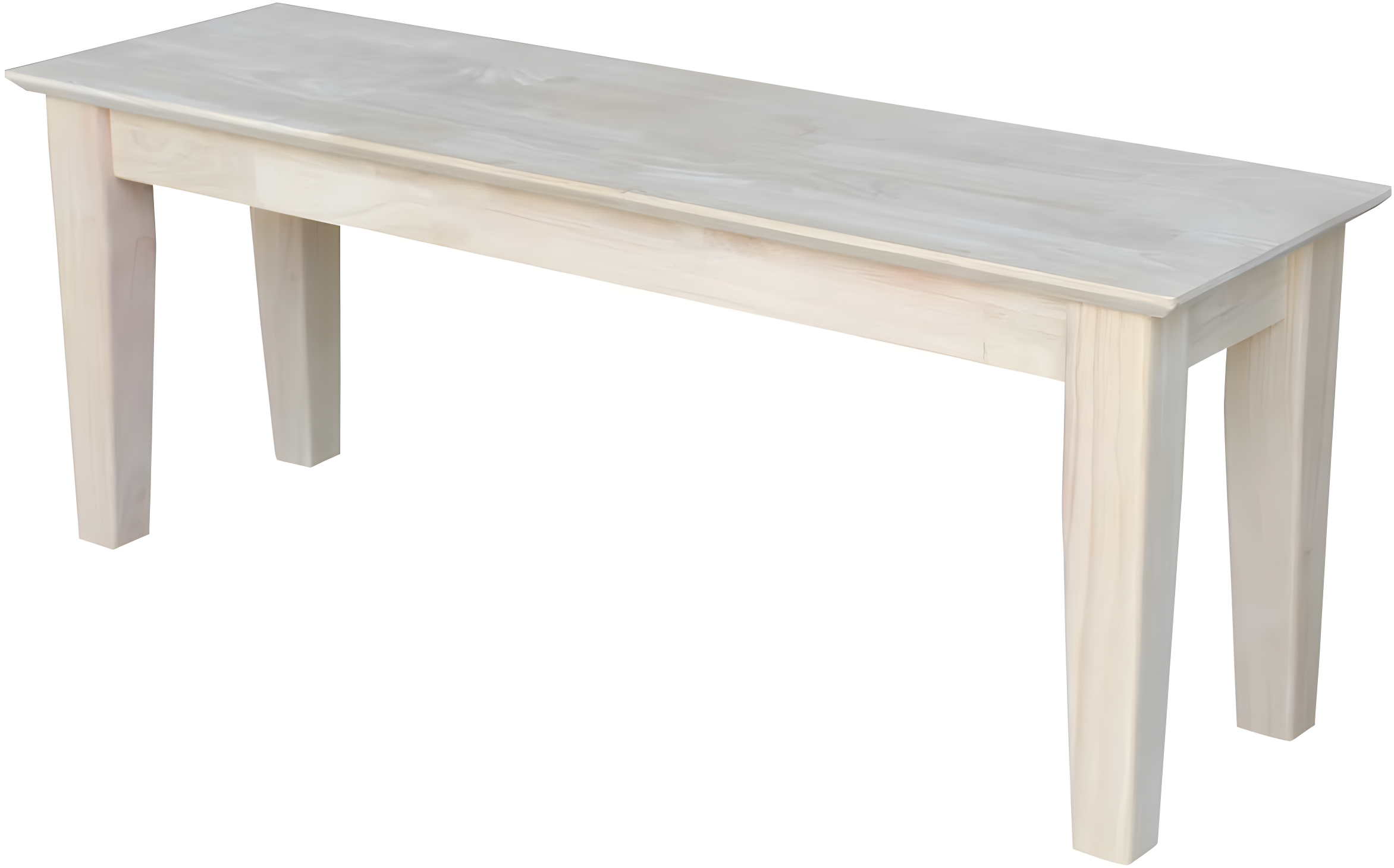 Farmhouse Bench - Unfinished - International Concepts: Hardwood Rectangular Seat for Dining & Bedroom, Seats 2
