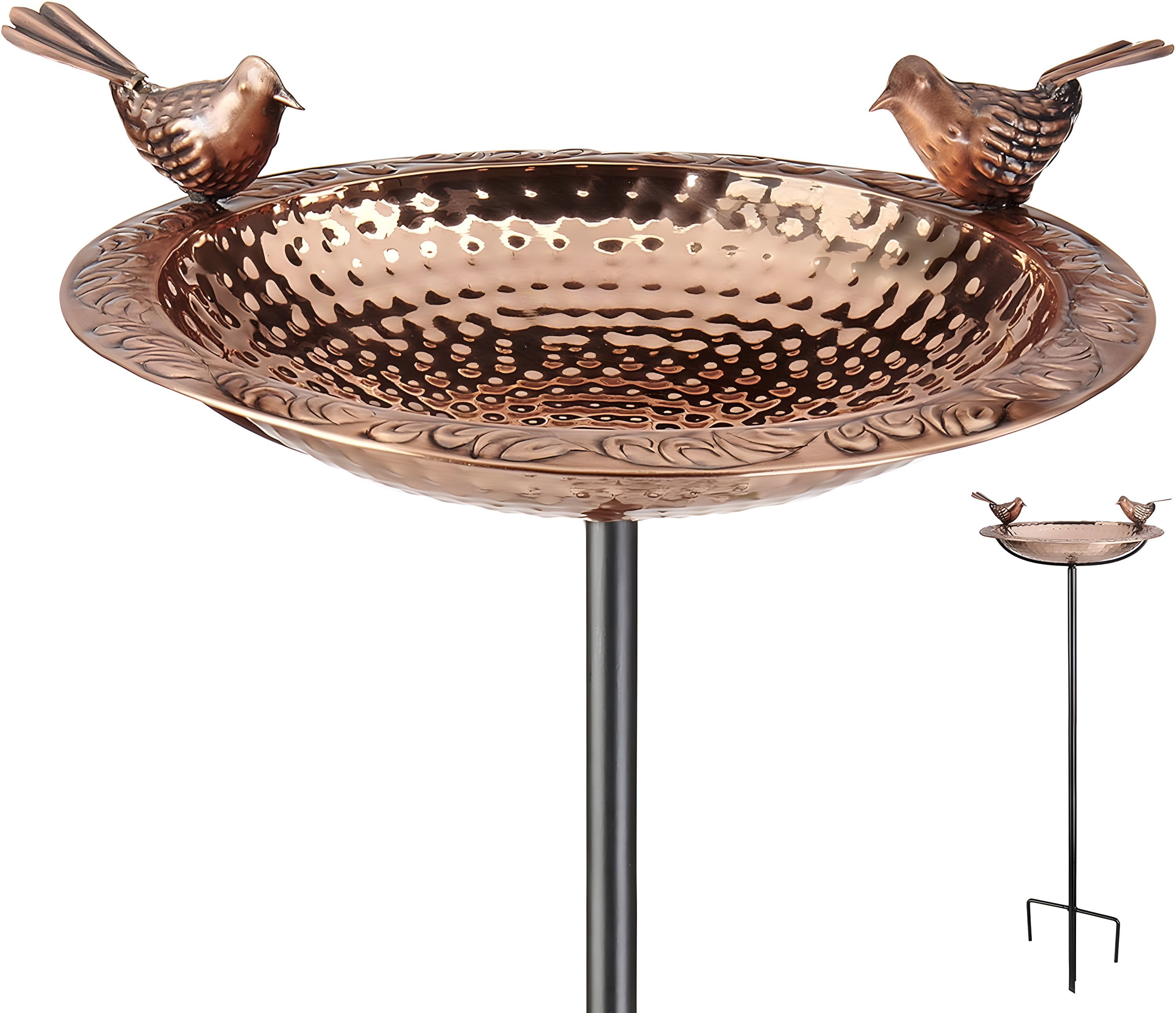 House of Hampton® Dowski Copper Single Tier Birdbath
