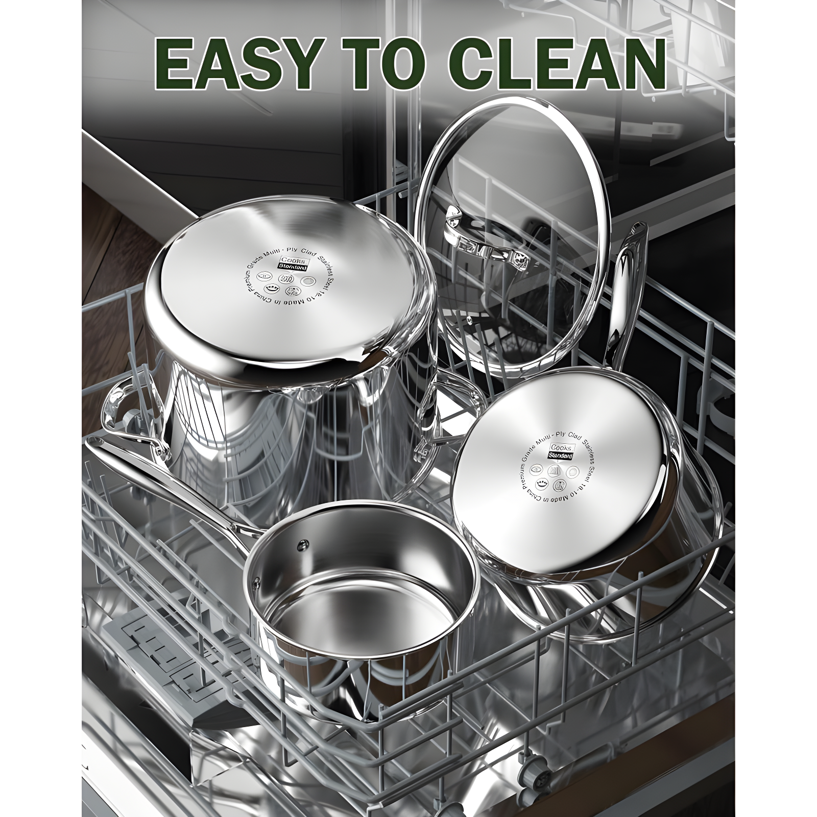Cooks Standard Stainless Steel Saucepan With Lid, Multi-ply Clad Sauce Pot 3 Quart, Silver