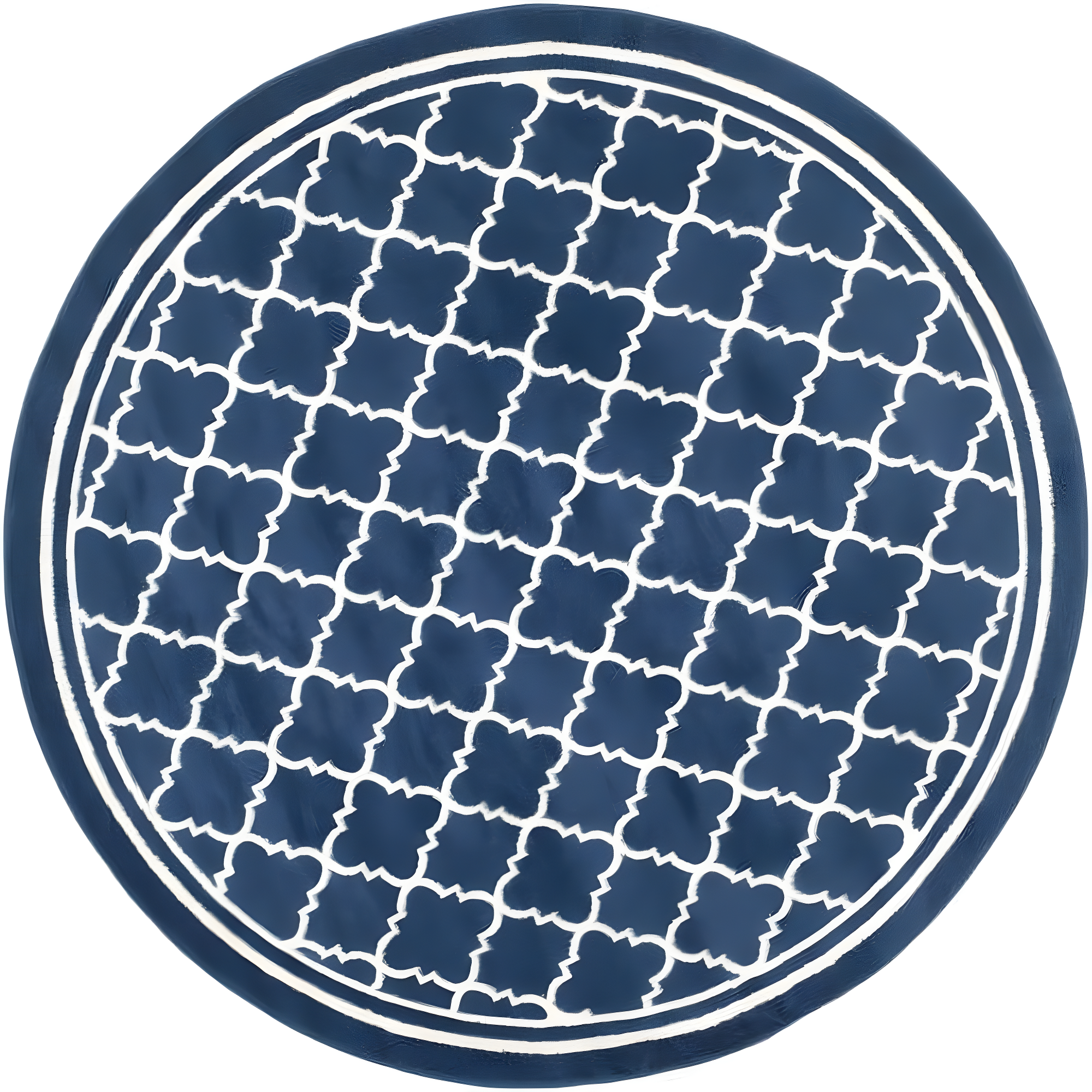 Amherst AMT422 Power Loomed Indoor Area Rug - Navy/Beige - 4'x6' - Safavieh
