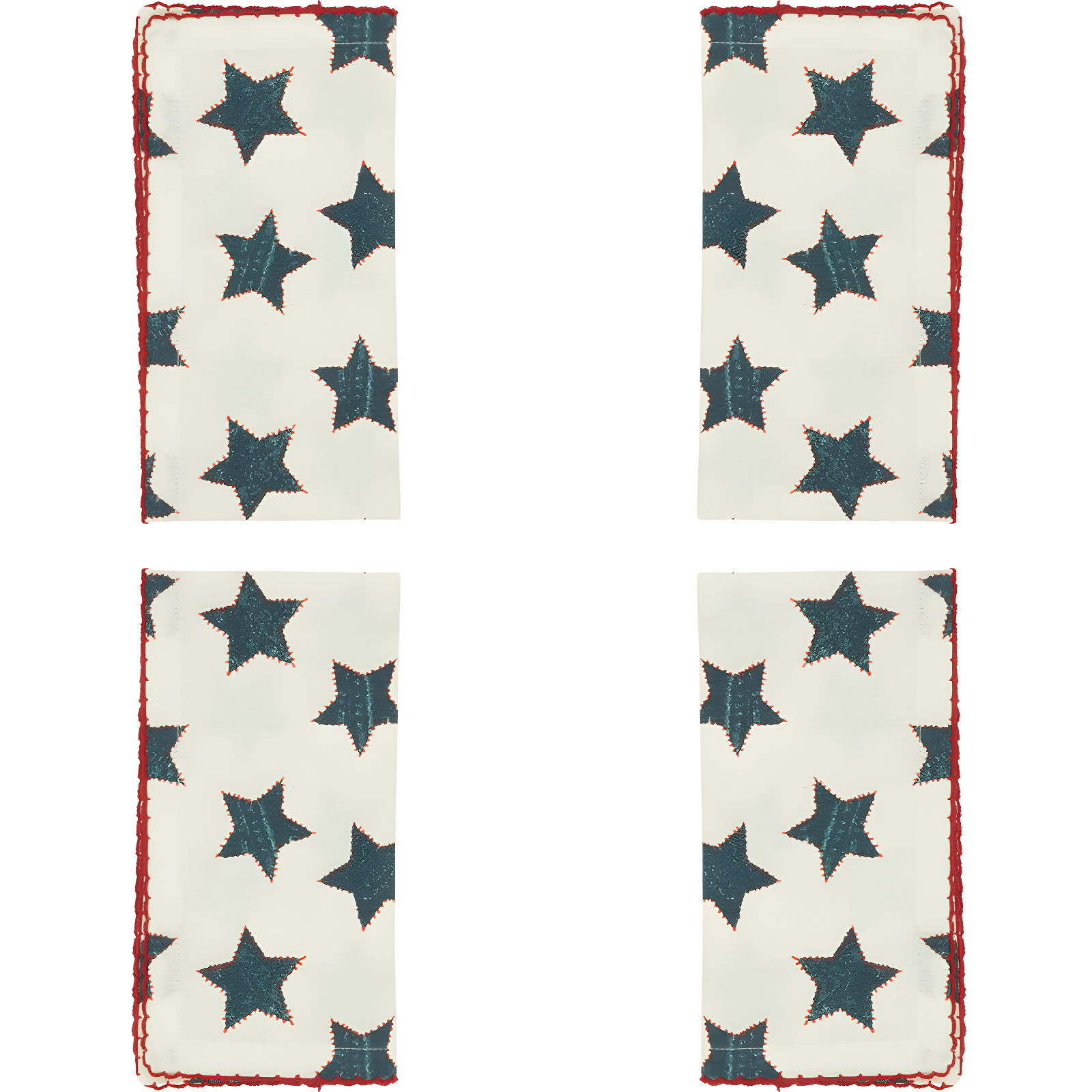 Saro 100% Cotton Geometric Square Napkin (Set of 4)