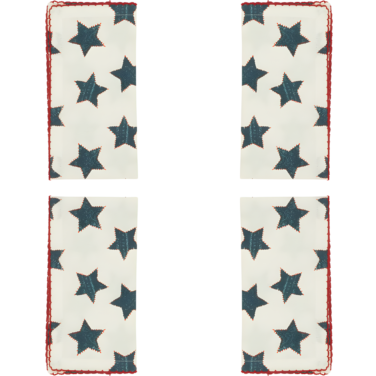 Saro 100% Cotton Geometric Square Napkin (Set of 4)