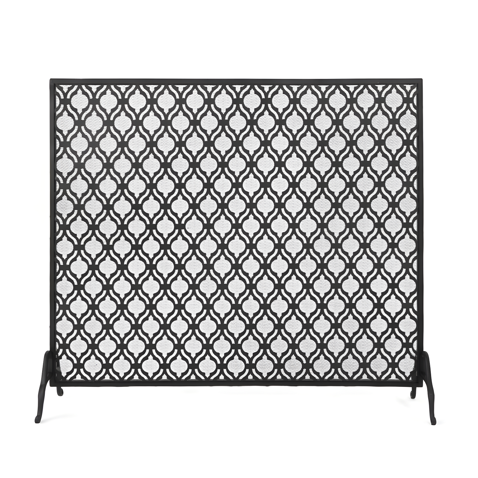 Fleur De Lis Living Tennison 1 Panel Iron Fireplace Screen
