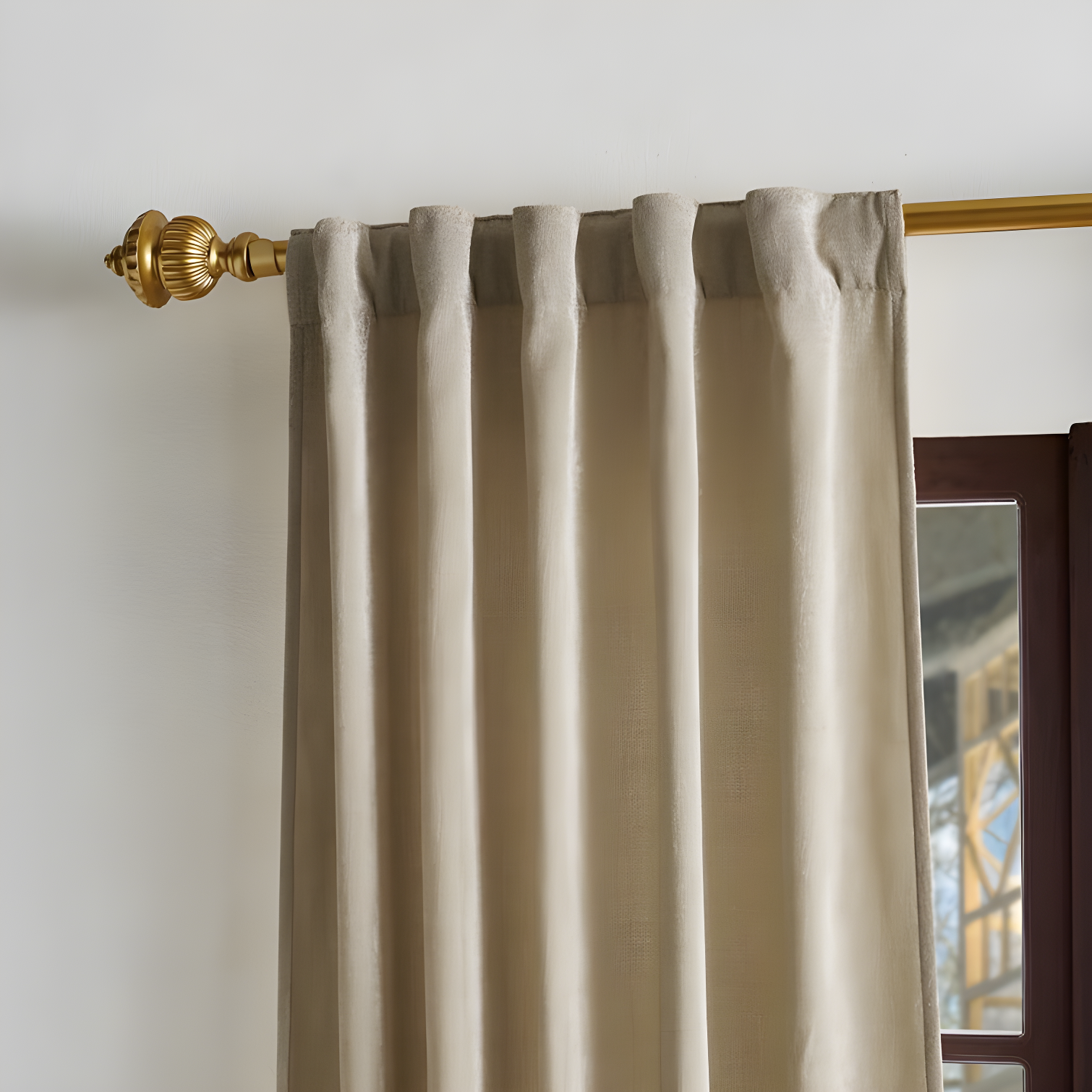 Naples Chenille Solid Semi-Sheer Rod Pocket Curtain Panels (Set of 2)