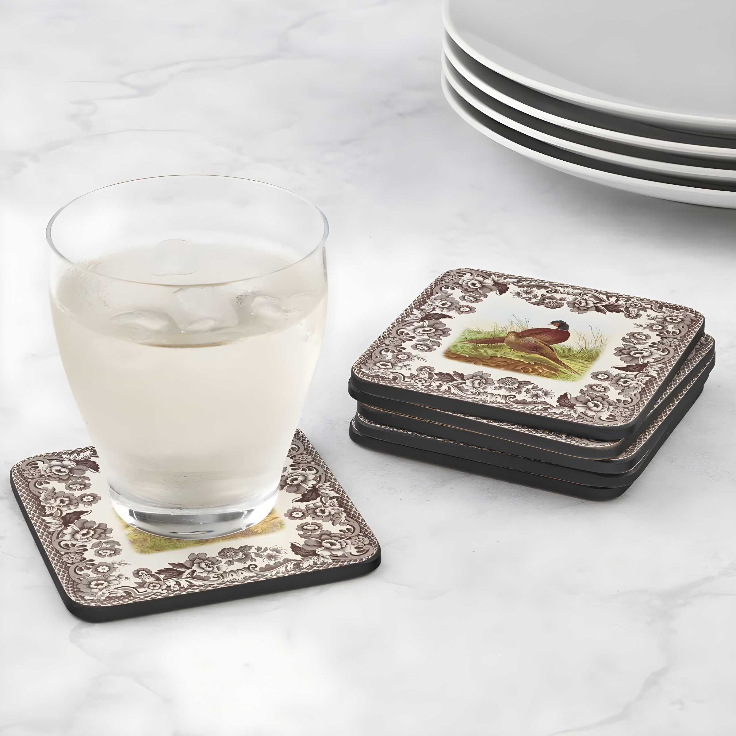 Pimpernel Woodland Coasters 4"X 4" (Set of 6)