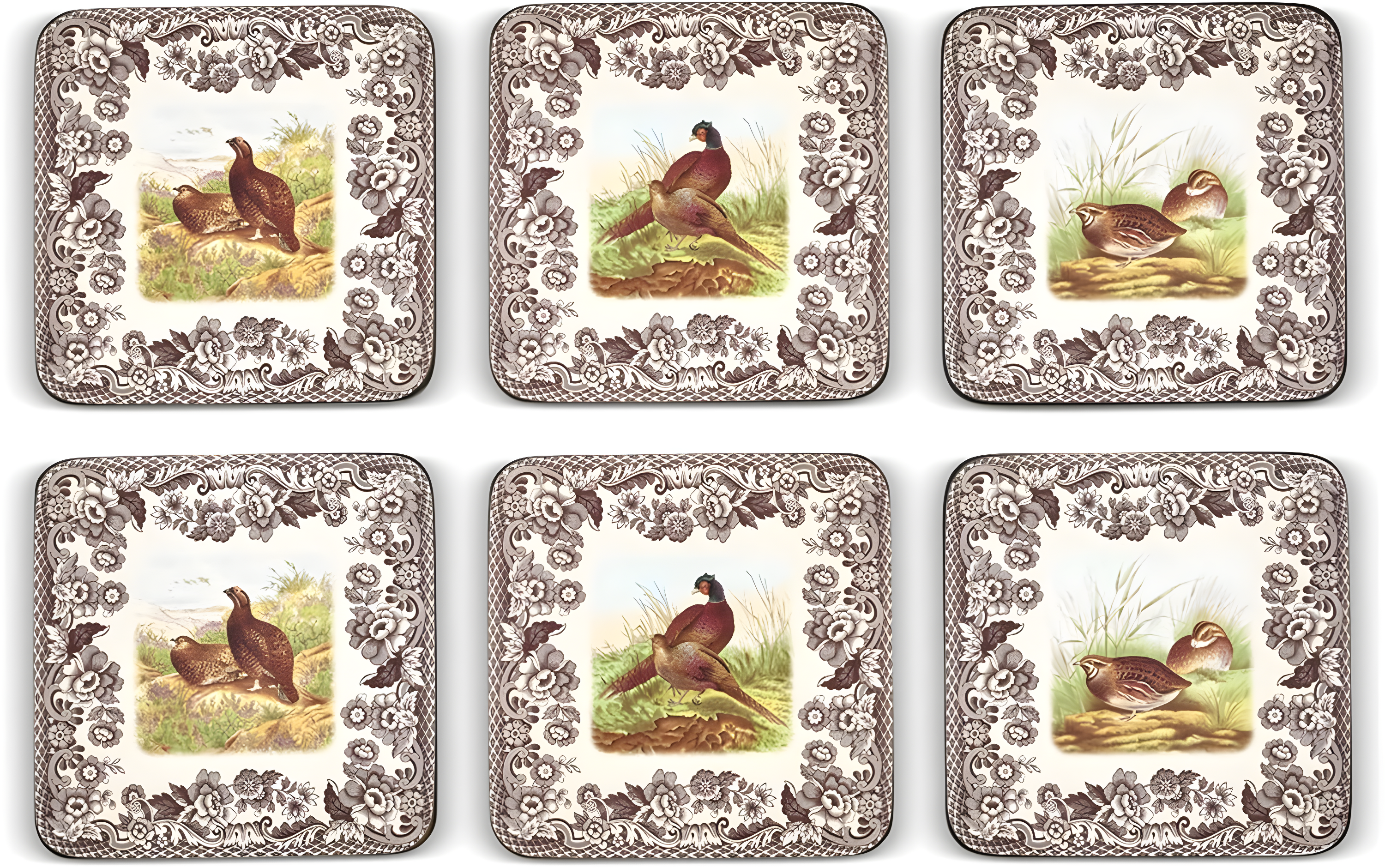 Pimpernel Woodland Coasters 4"X 4" (Set of 6)