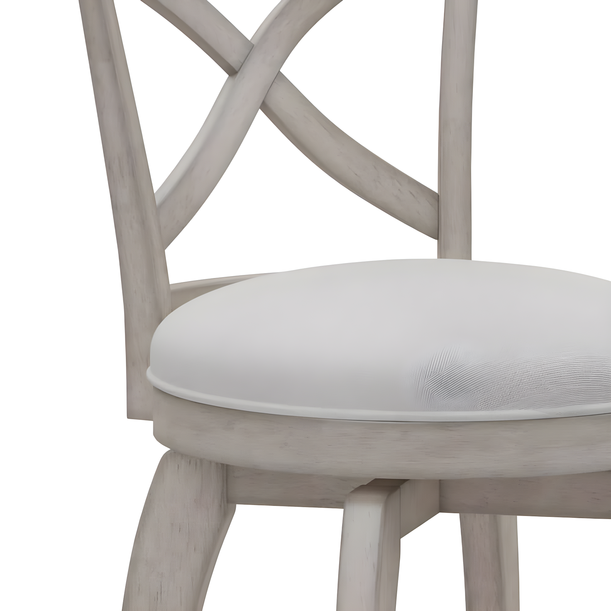 Hillsdale Furniture Ellendale X-Back Wood Padded Swivel Counter Height Stool, Aged Gray