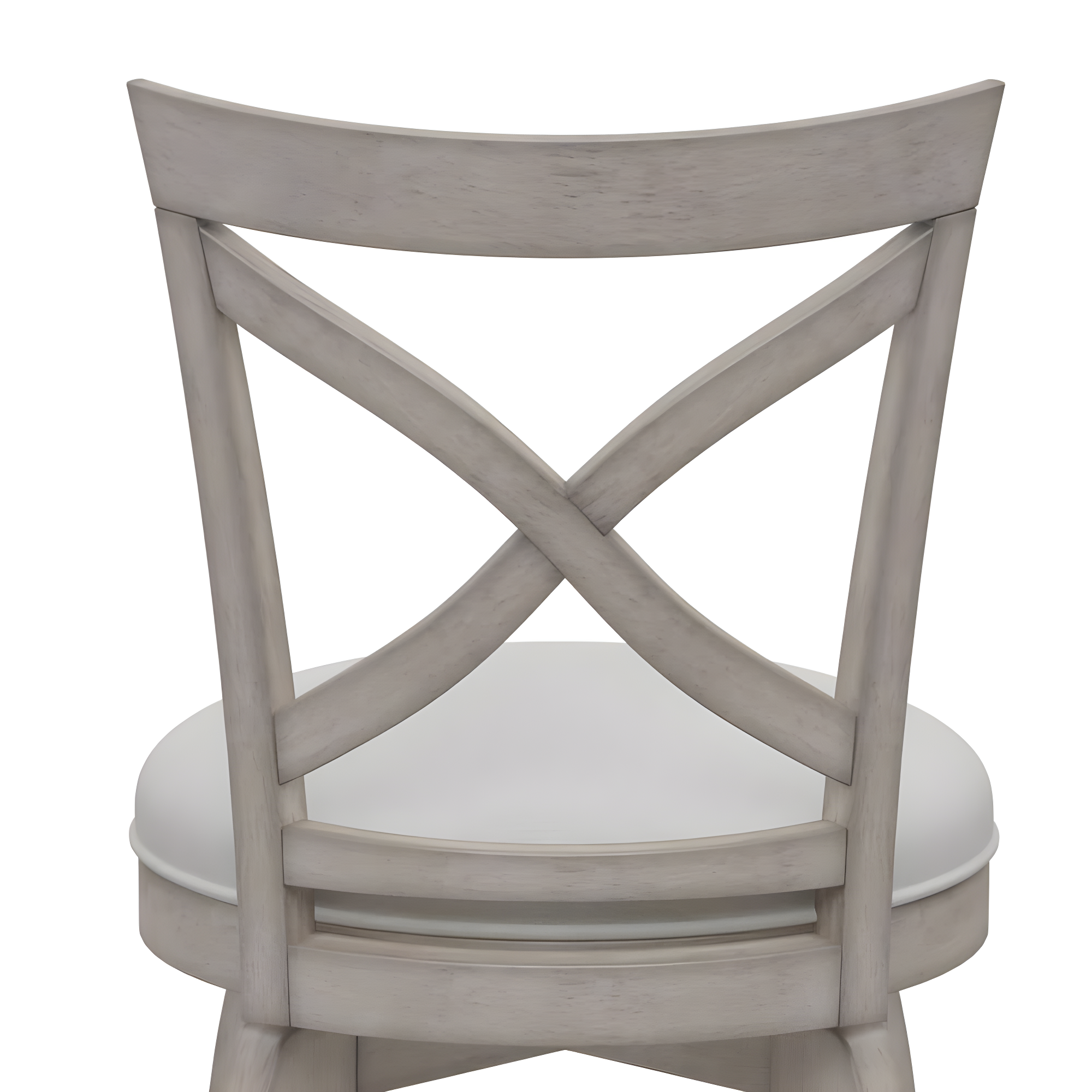 Hillsdale Furniture Ellendale X-Back Wood Padded Swivel Counter Height Stool, Aged Gray