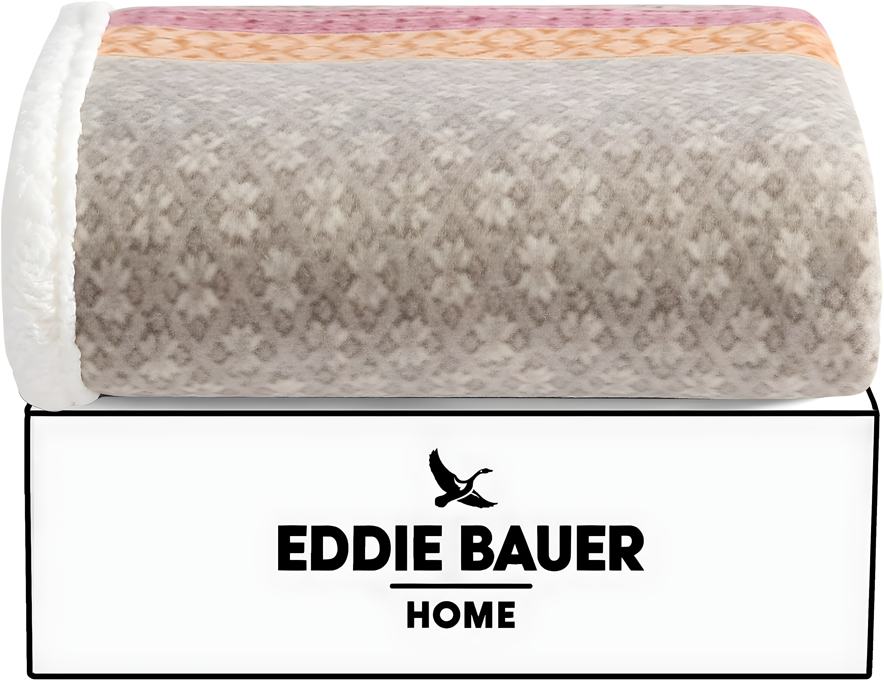 Eddie Bauer Eddie Bauer Printed Plush Fleece/Sherpa Oversized Throw Blanket
