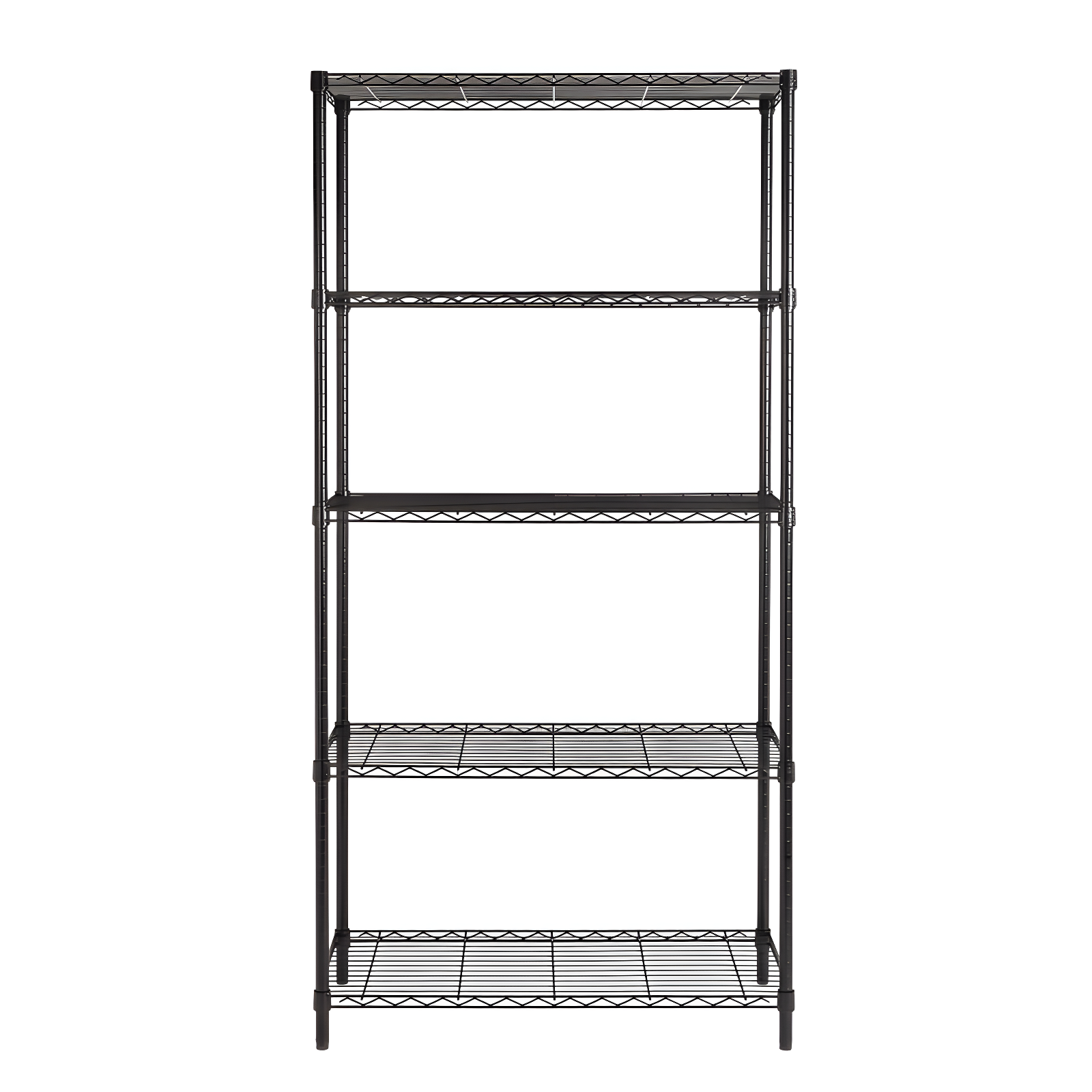 Honey Can Do 5-Tier Metal Height-Adjustable Shelving Unit (36" W X 72" H x 16" D)