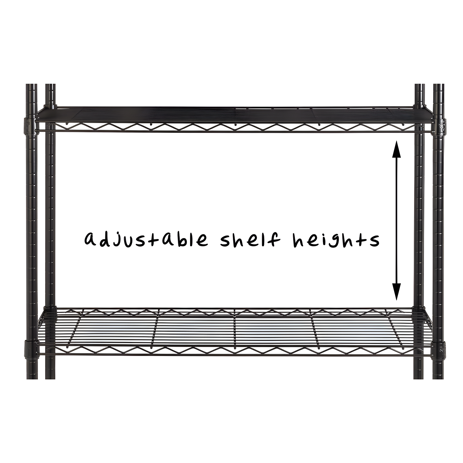 Honey Can Do 5-Tier Metal Height-Adjustable Shelving Unit (36" W X 72" H x 16" D)