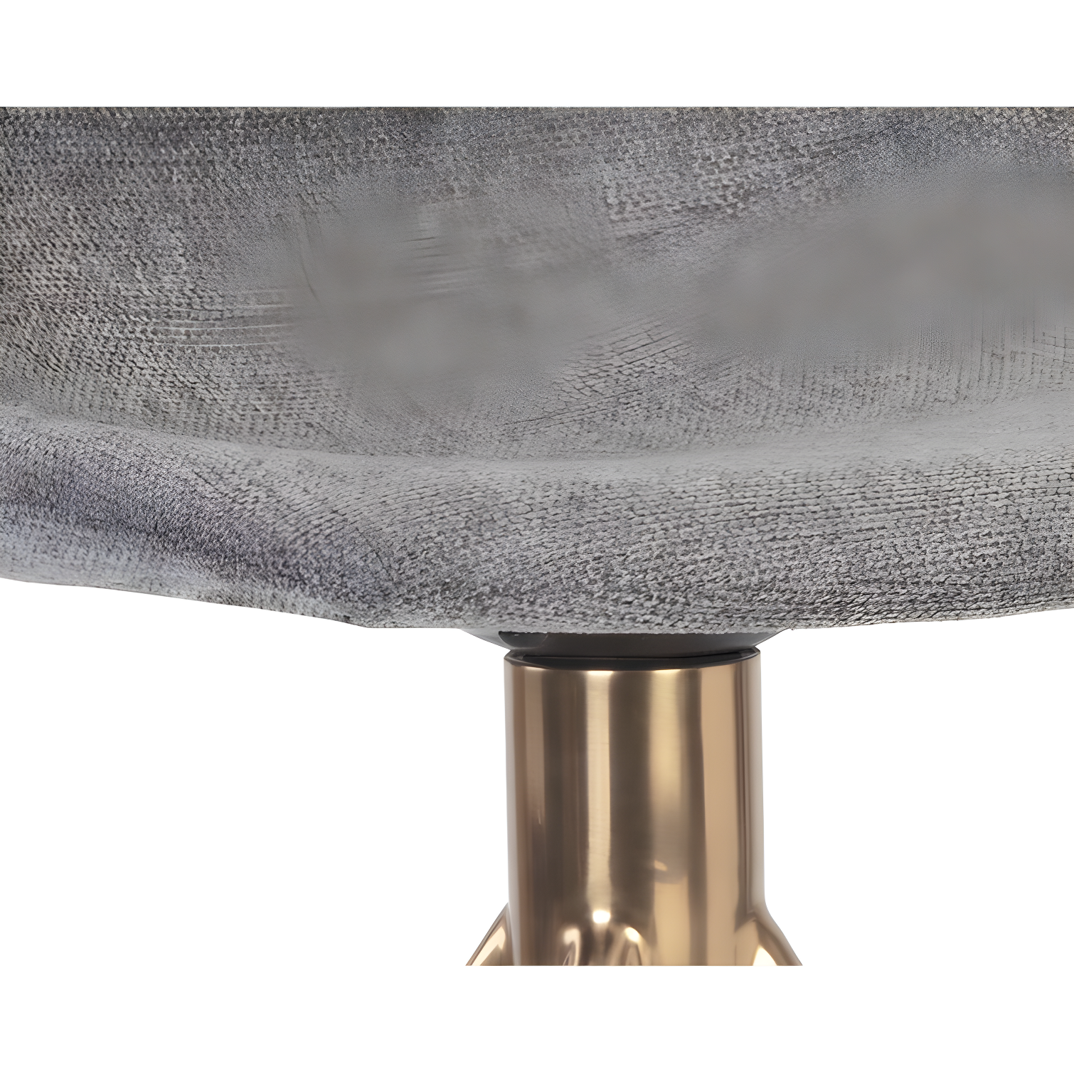 Belfast Koala Grey Gold-Base Swivel 26" Bar Stool