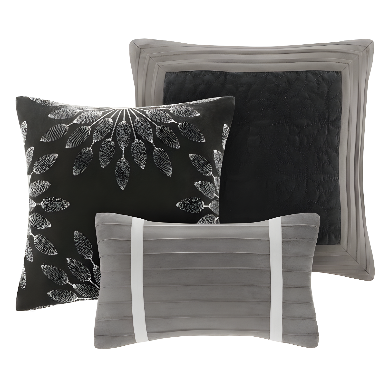 Madison Park Palmer 7 PC Pieced Faux Suede Comforter Set