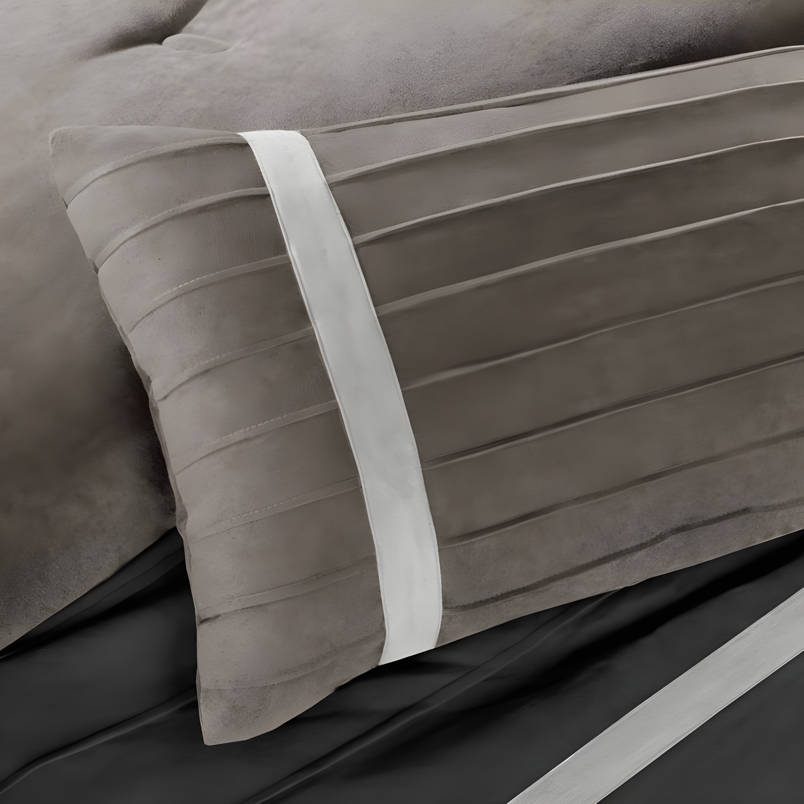 Madison Park Palmer 7 PC Pieced Faux Suede Comforter Set