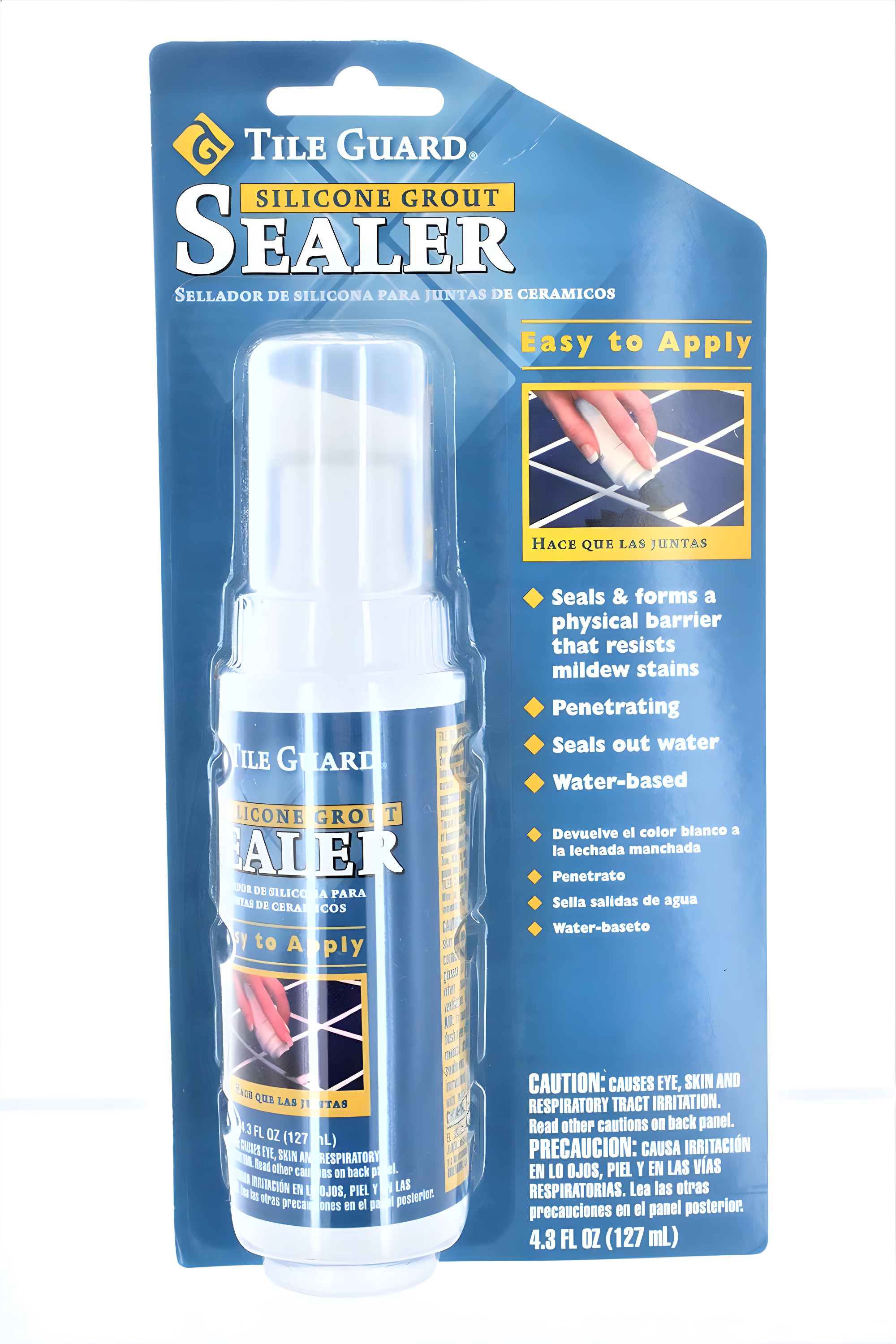 Homax Tile Guard Silicone Tile Grout Sealer, White, 4.3 Ounces