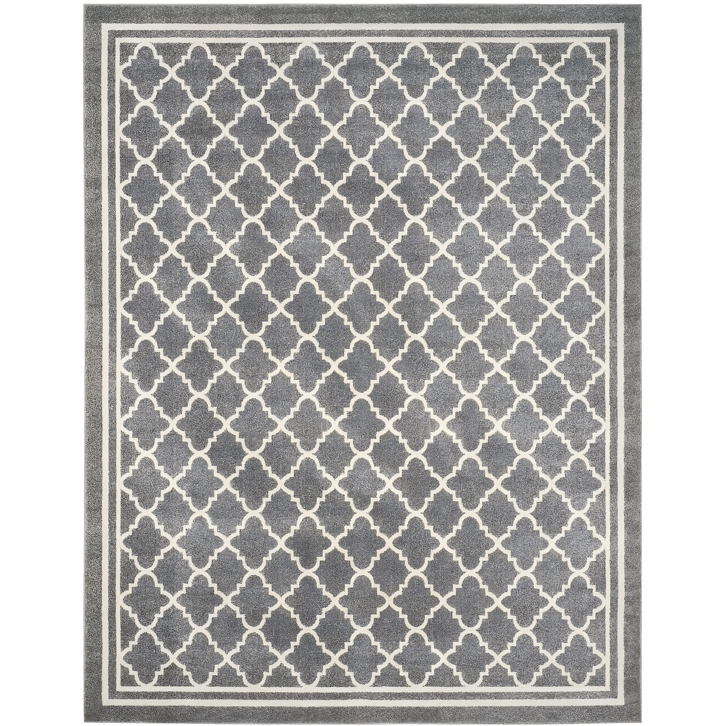 Amherst AMT422 Power Loomed Indoor Area Rug - Dark Grey/Beige - 8'x10' - Safavieh