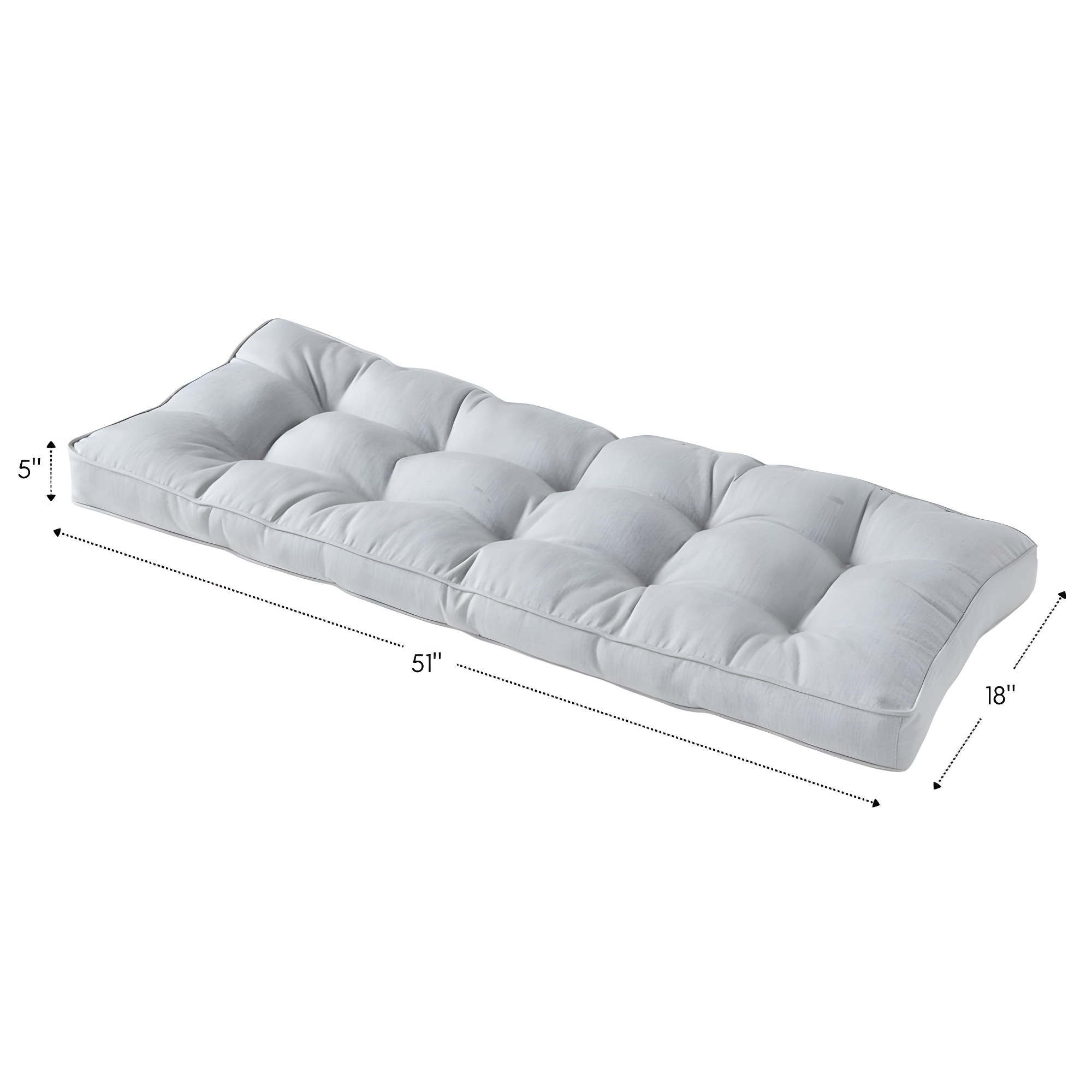 Sunbrella Canva Granite 51 x 18 in. Outdoor Bench Cushion by Greendale Home Fashions