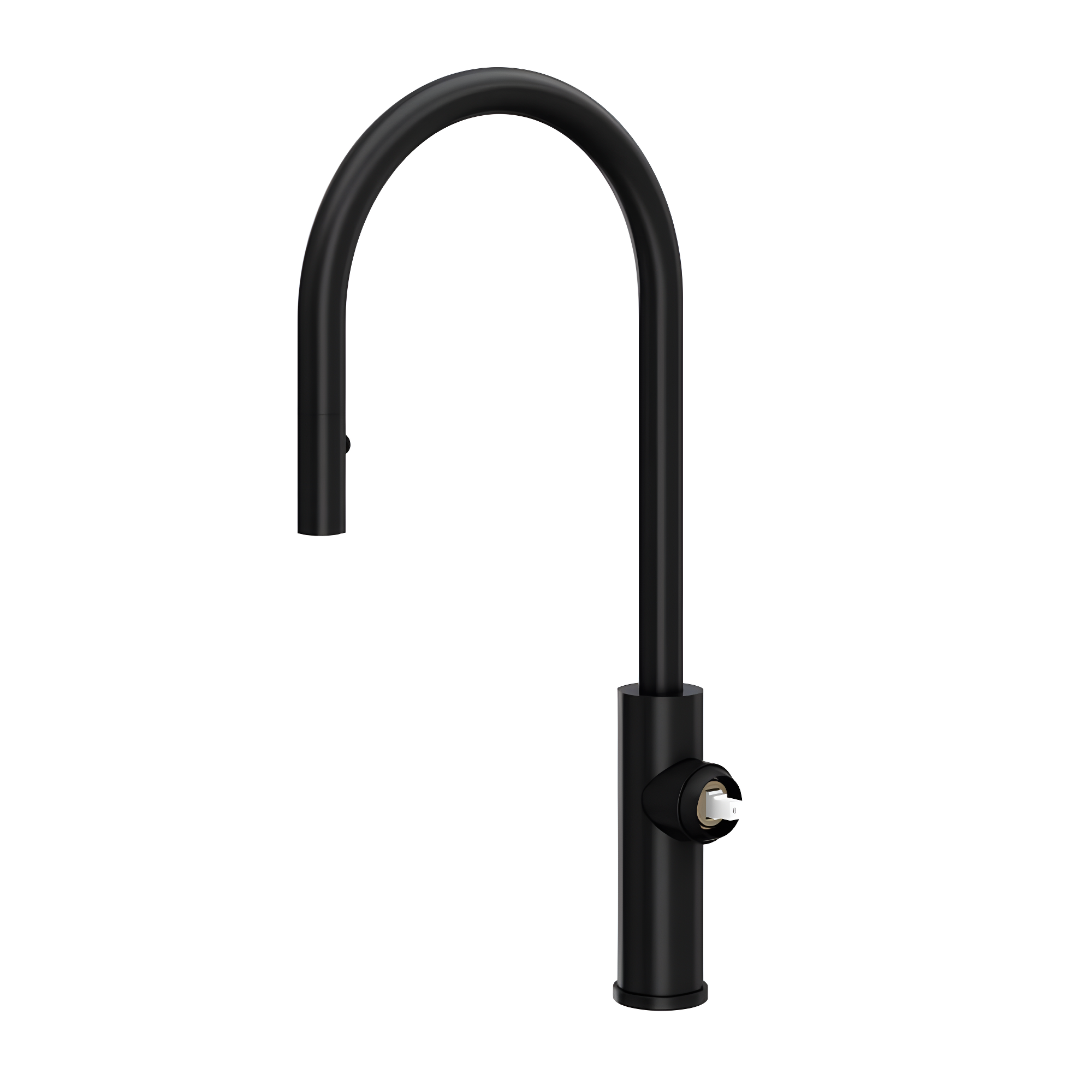 Rohl Eclissi™ Pull-Down Bar/Food Prep Kitchen Faucet with C-Spout and Handle EC65D1MB+EC81IWMB