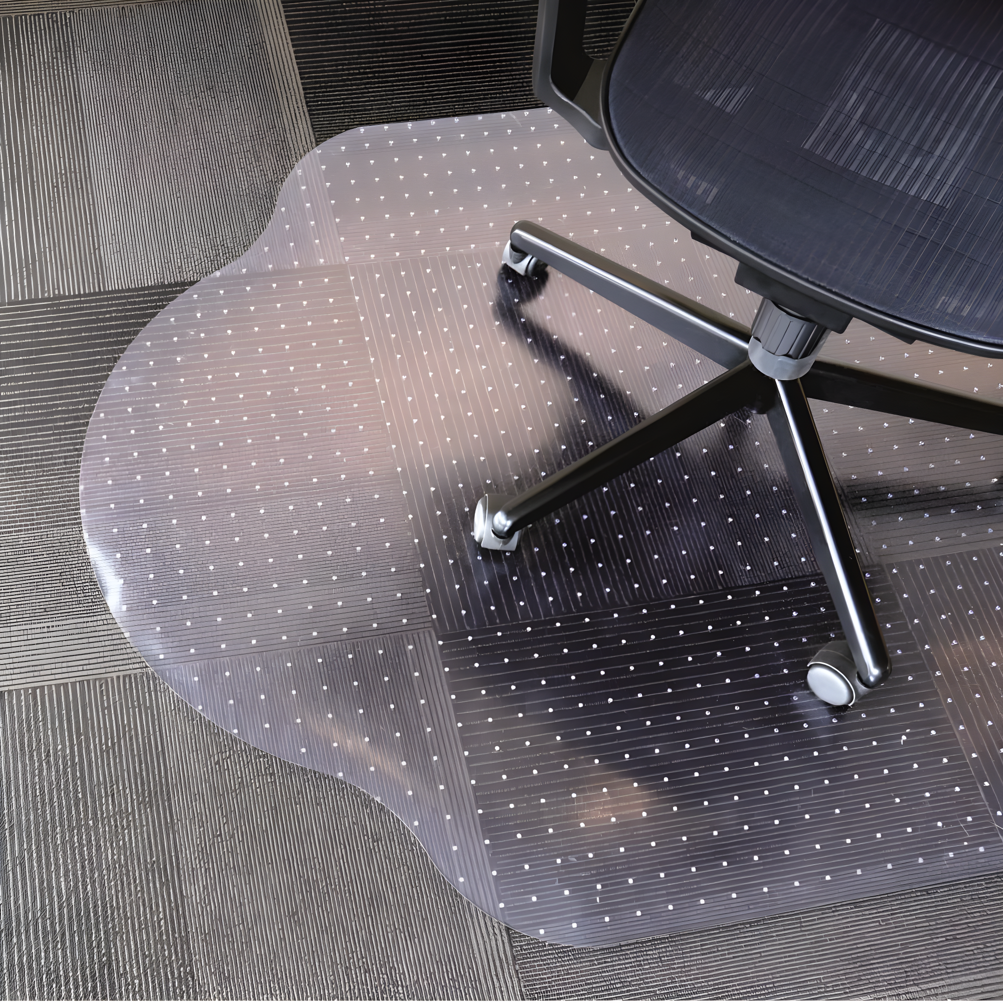 Evolve 36-in x 48-in Clear PVC Indoor Chair Mat