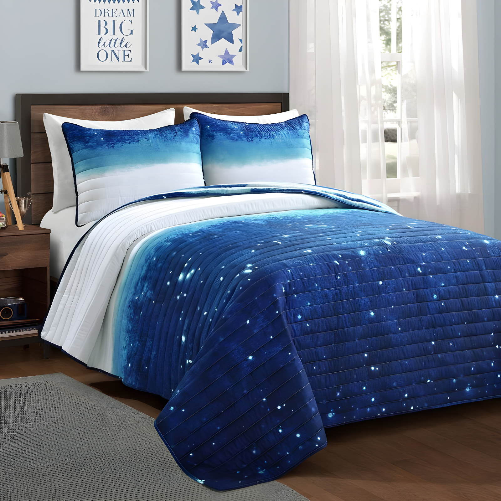 Space Star Reversible Quilt Set