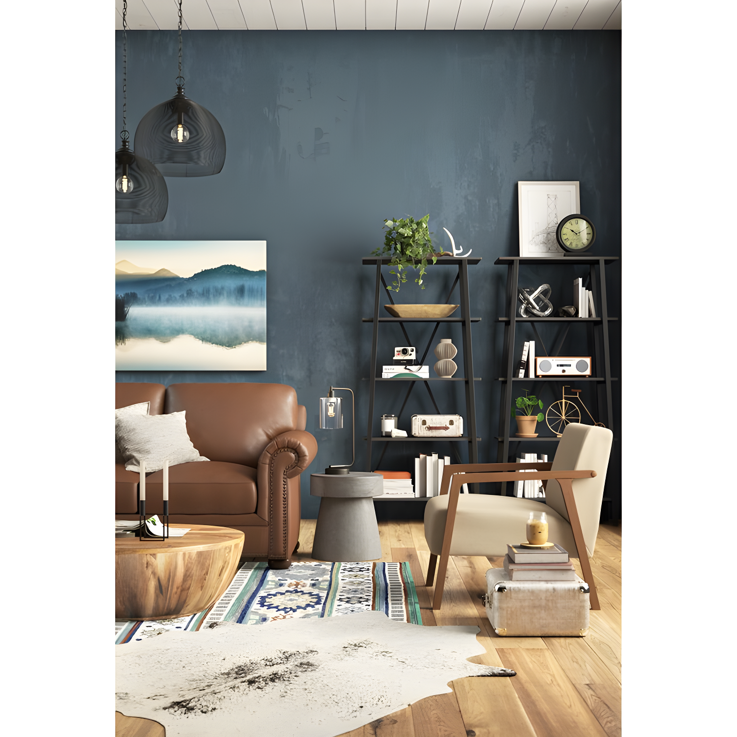 Teasdale Solid Wood Single Drum Coffee Table