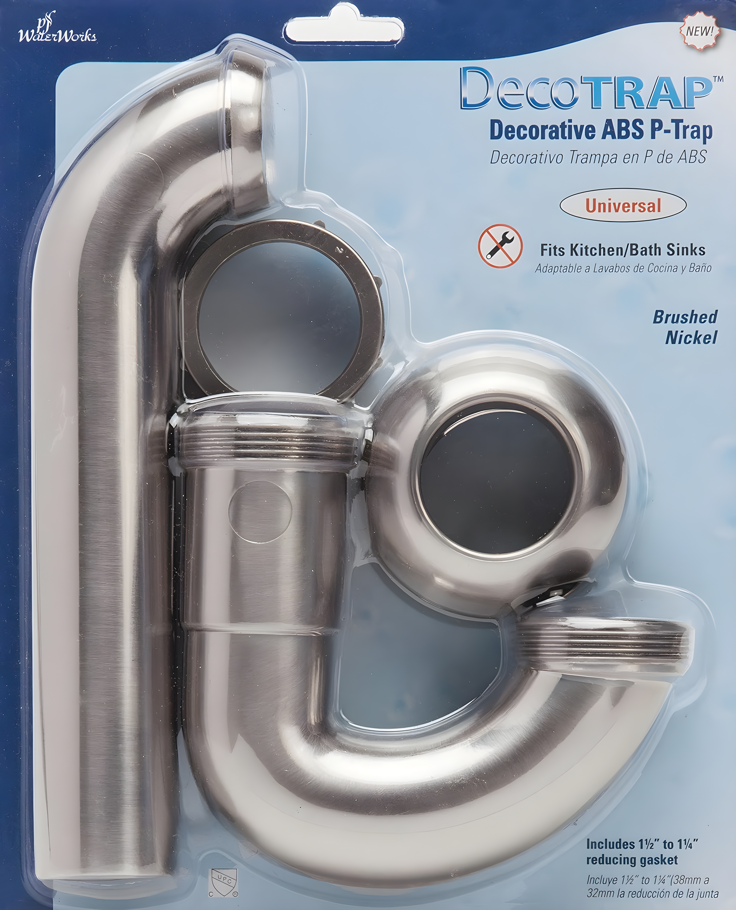 PF WaterWorks PF0703-BN Abdominales con Trampa para P, Chapado en Níquel