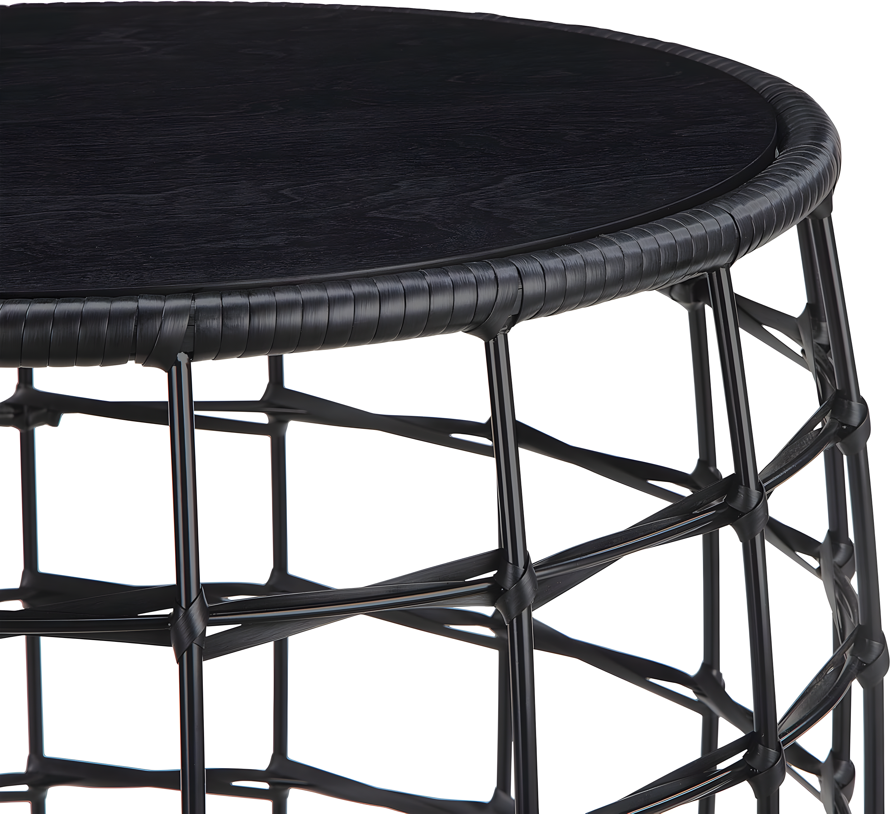 Cambria Drum Nesting Tables-2 Piece set-in Engineered Wood Black