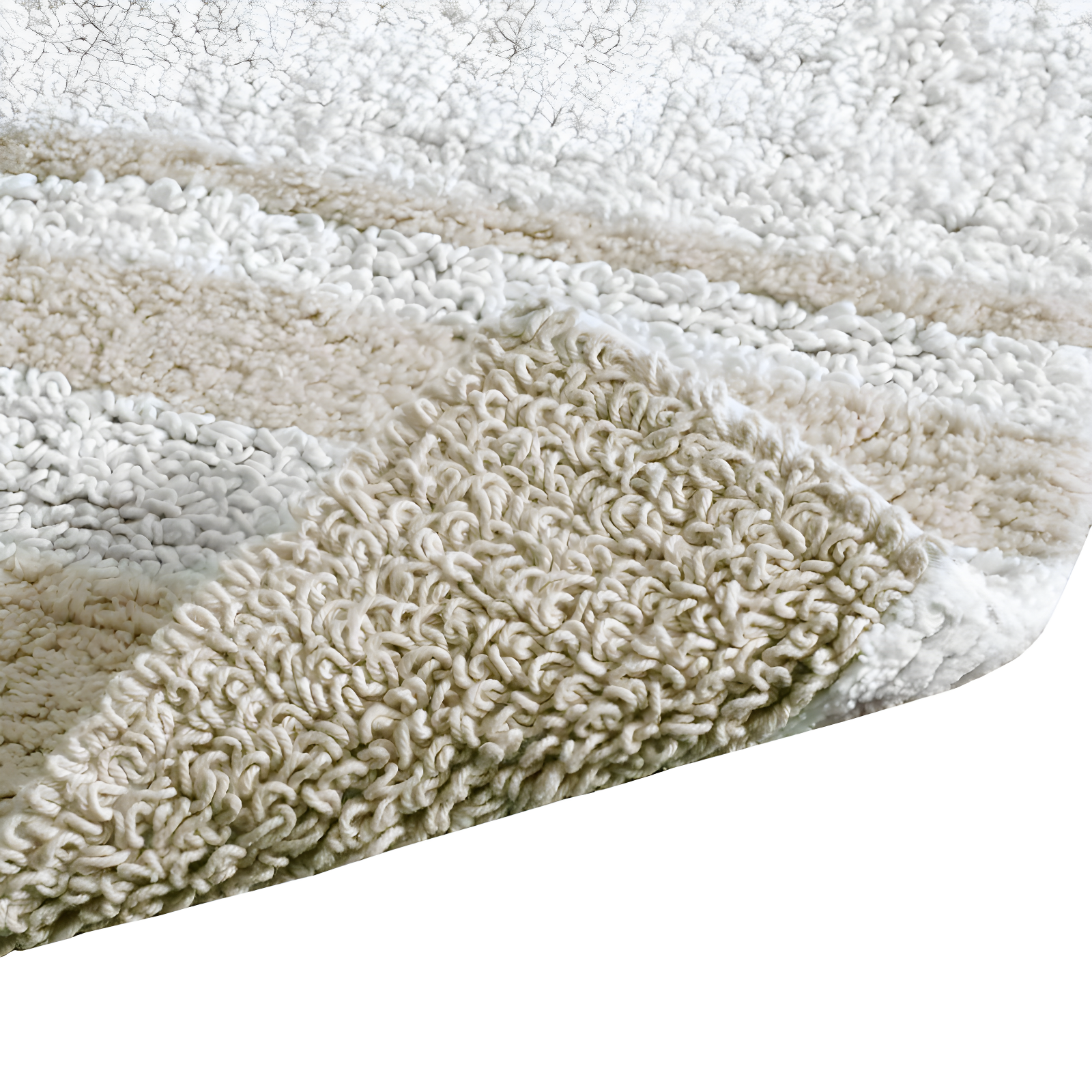 27"x45" Spa Cotton Reversible Bath Rug Taupe Brown: Madison Park, Tufted, Machine Washable, OEKO-TEX Certified