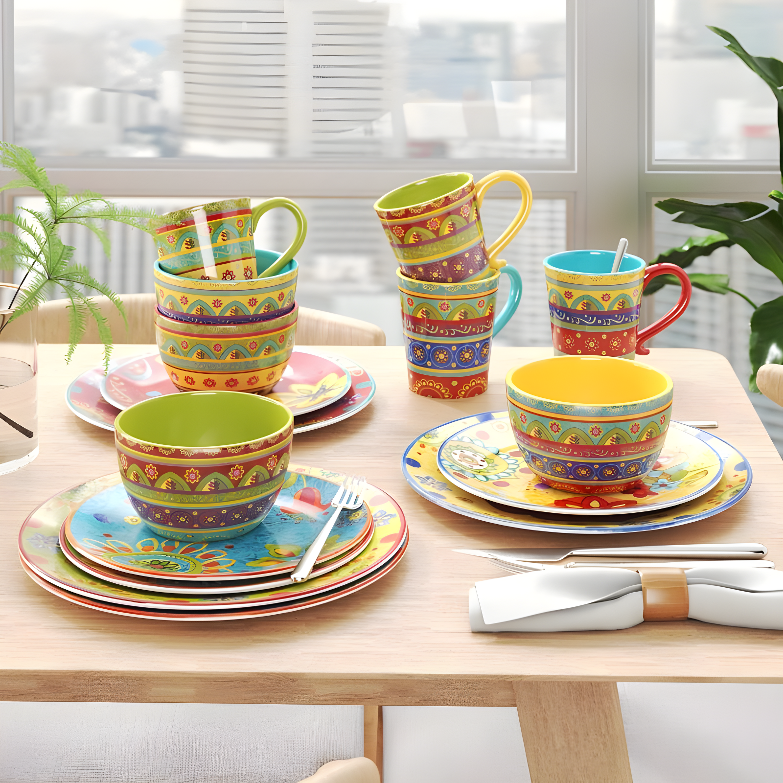 Certified International Tunisian Sunset 4 Piece 8.75" Salad Plate Set & Reviews | Wayfair