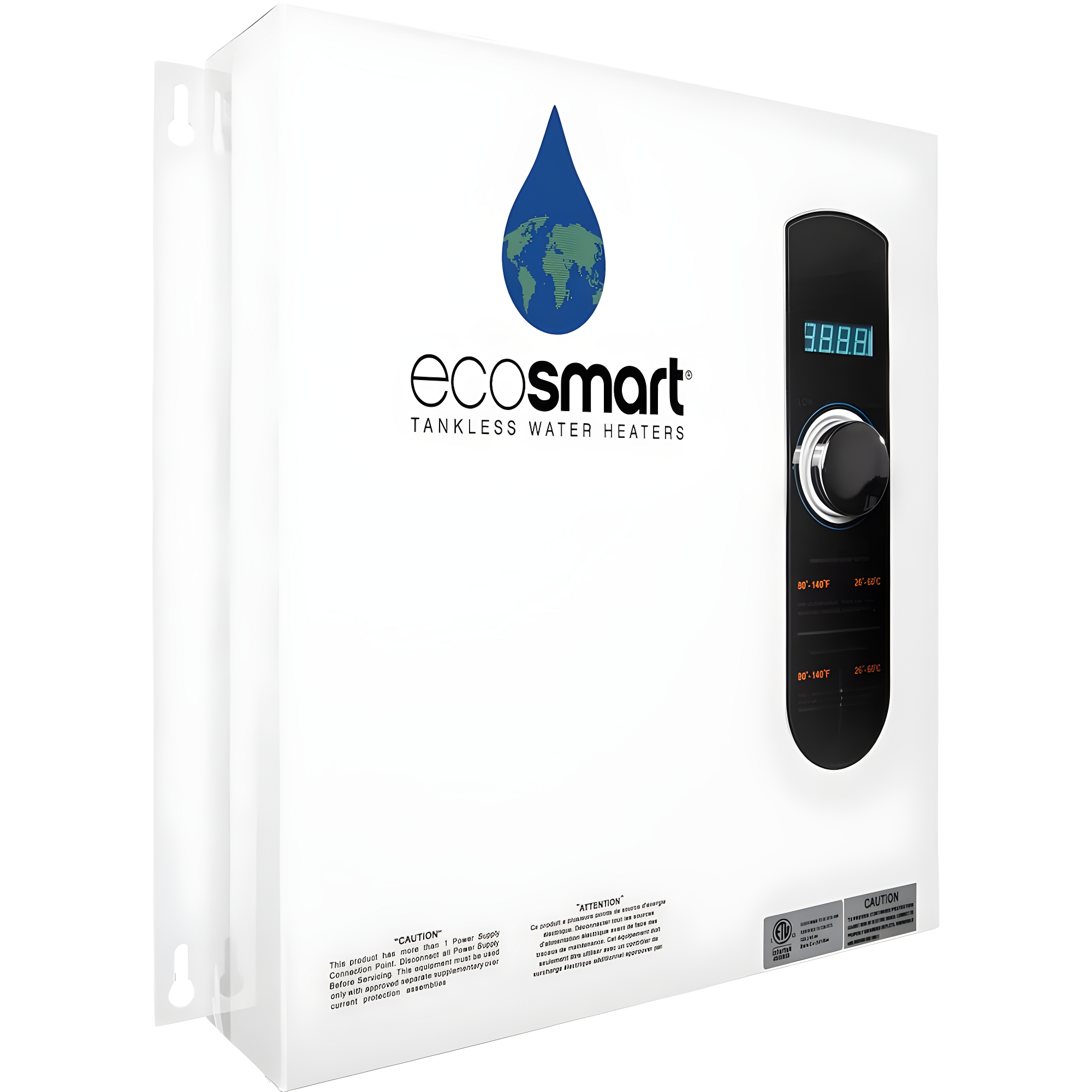 Ecosmart ECO 24 24 KW at 240-Volt Electric Tankless Water Heater with Patented Self Modulating Technology, 17 x 17 x 3.5
