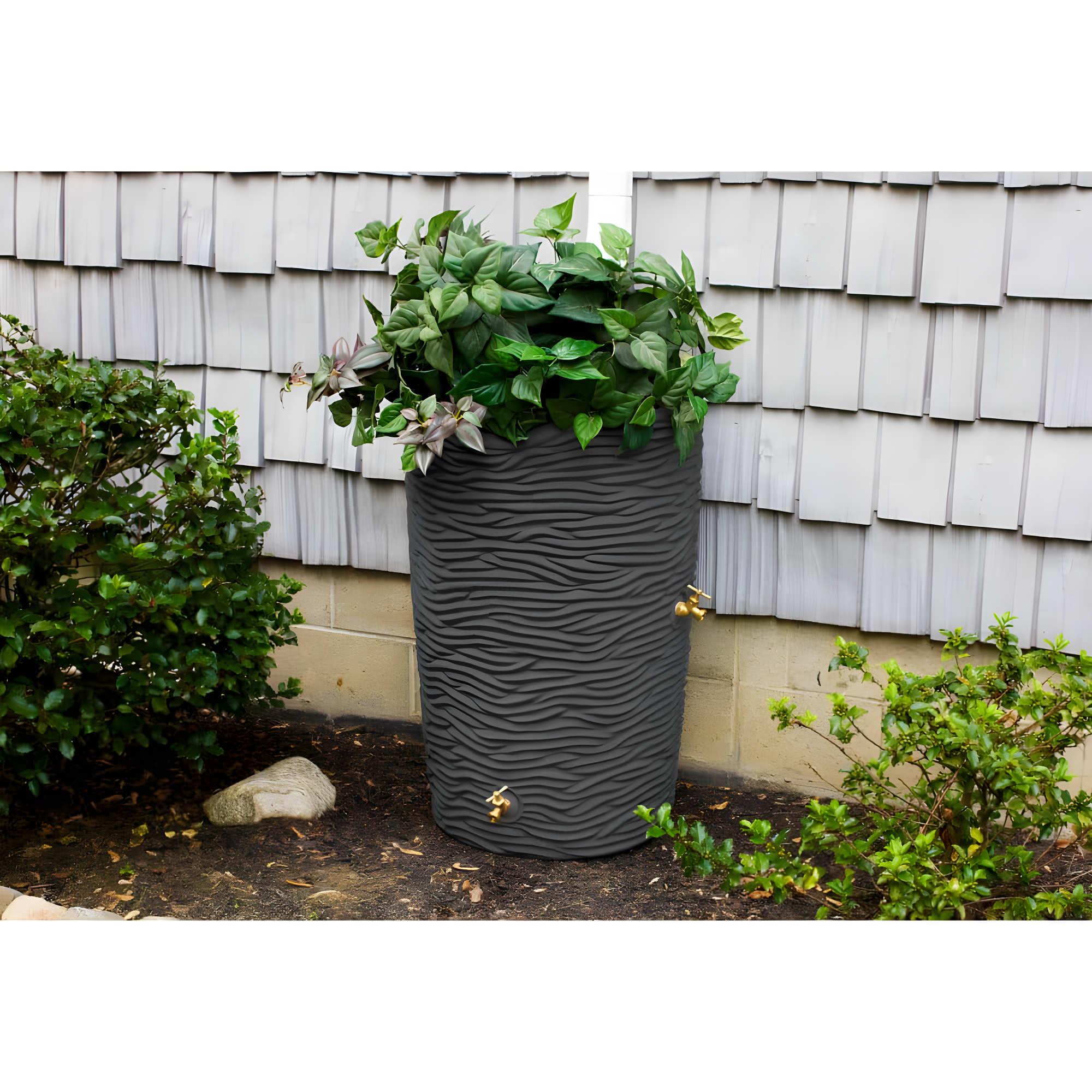 Good Ideas Good Ideas 50 Gallons Plastic Drainable Planter Rain Barrel
