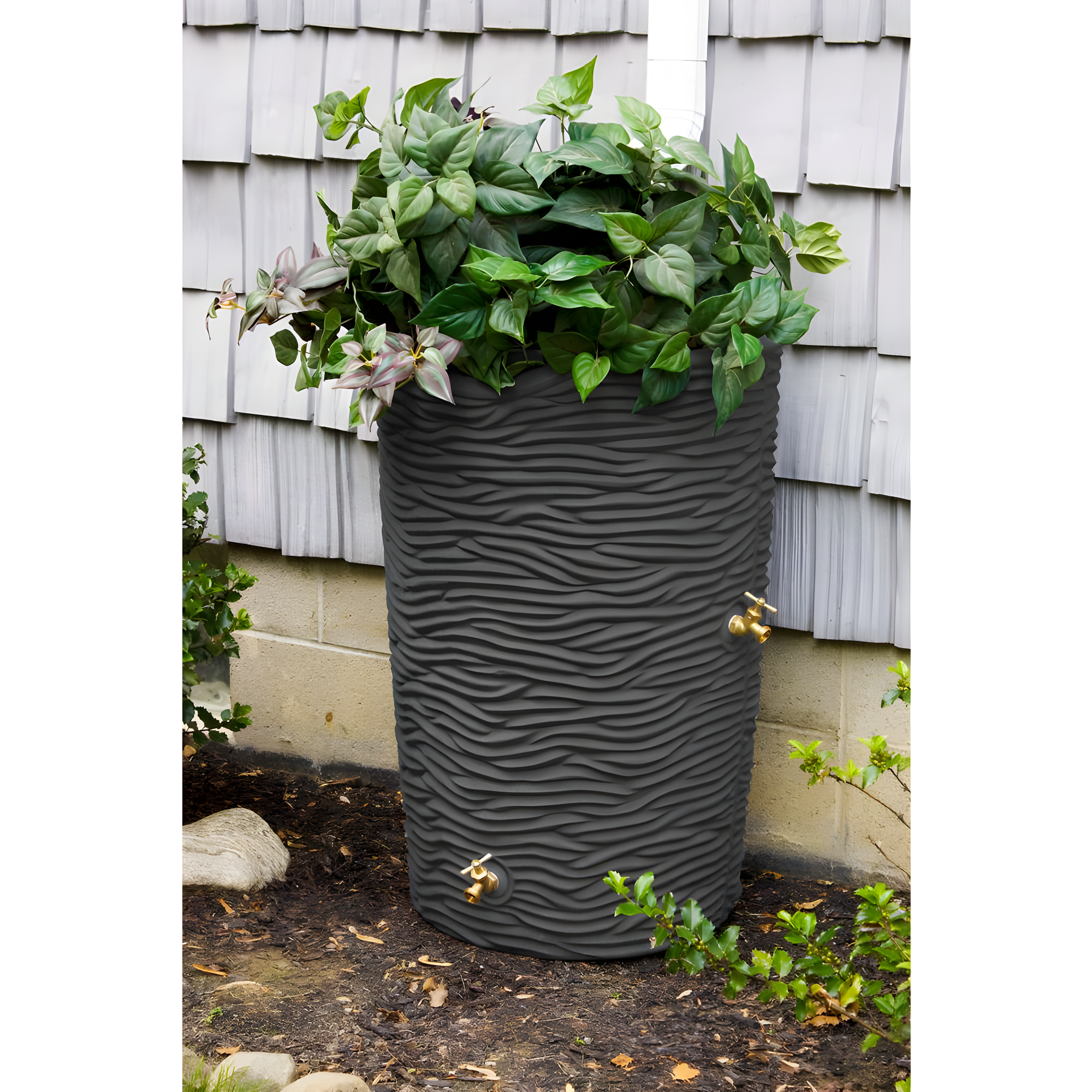 Good Ideas Good Ideas 50 Gallons Plastic Drainable Planter Rain Barrel
