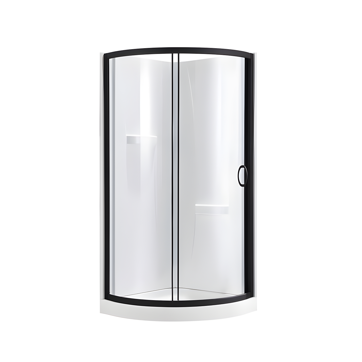 OVE Decors Breeze 33 in. Round Shower Kit w/ Clear, Base, Wall