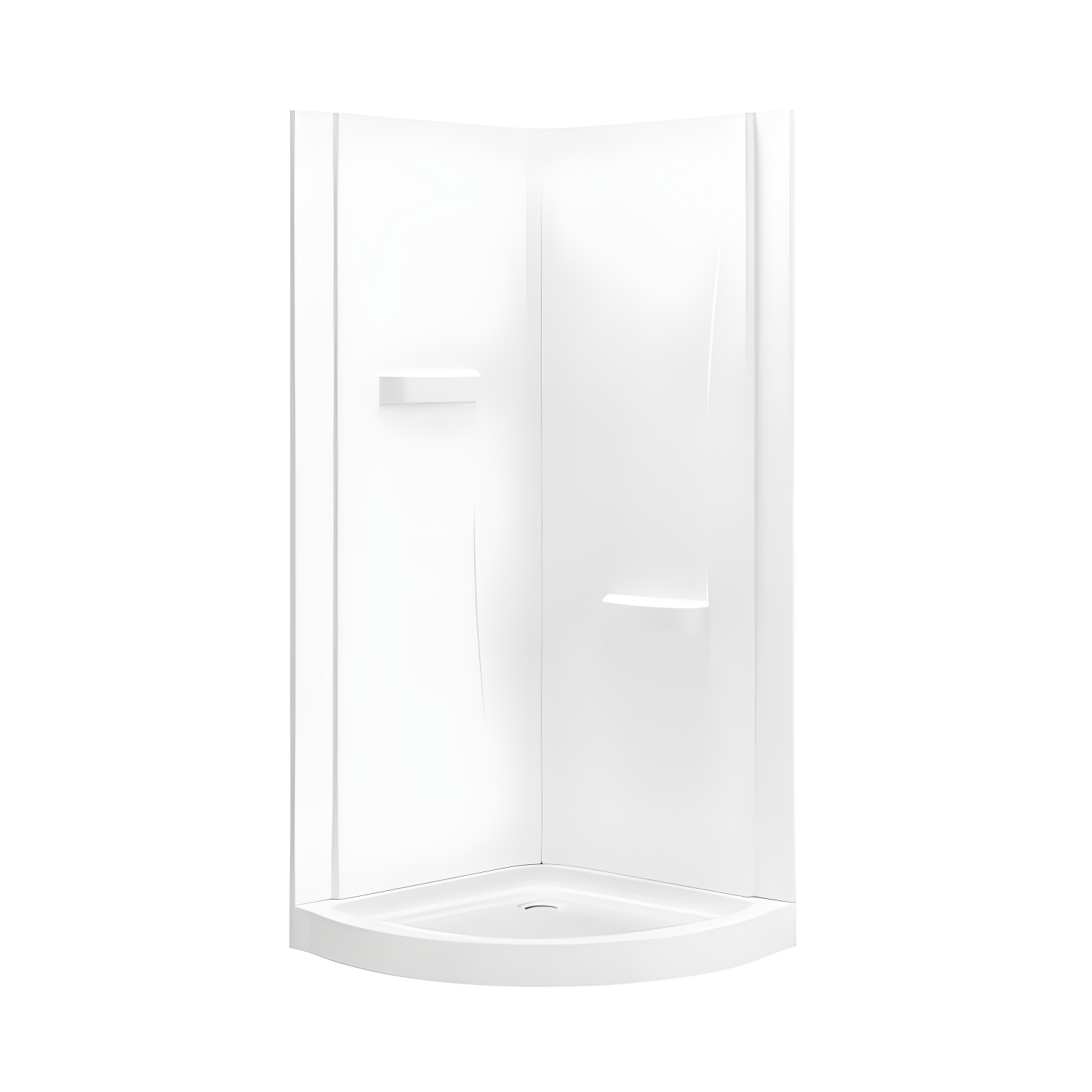 OVE Decors Breeze 33 in. Round Shower Kit w/ Clear, Base, Wall
