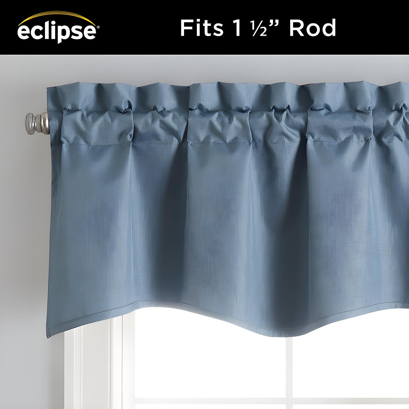 Eclipse Kendall Scalloped 42'' W Window Valance